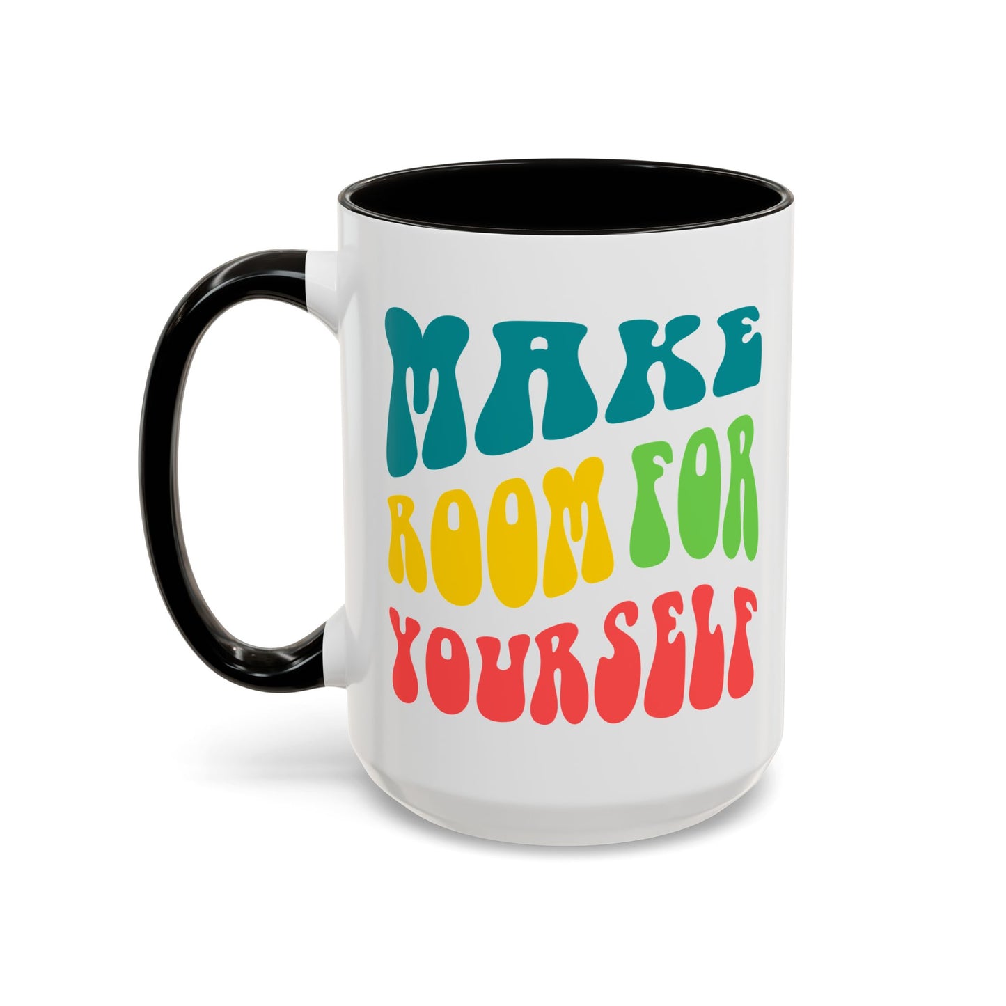 Make Room For Yourself – Retro Affirmation Accent Mug (11oz/15oz)