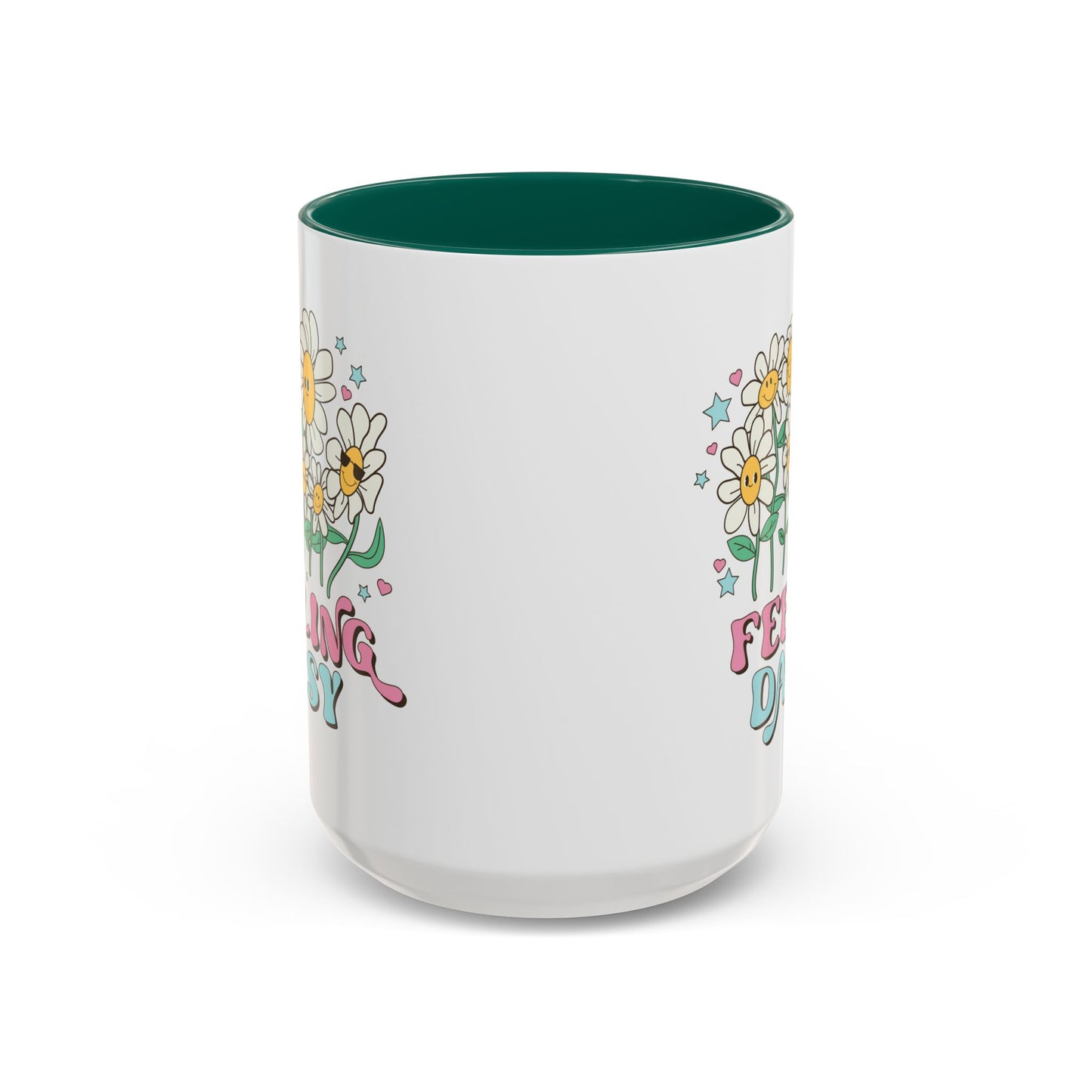 Feeling Daisy – Groovy Floral Accent Mug (11oz/15oz)