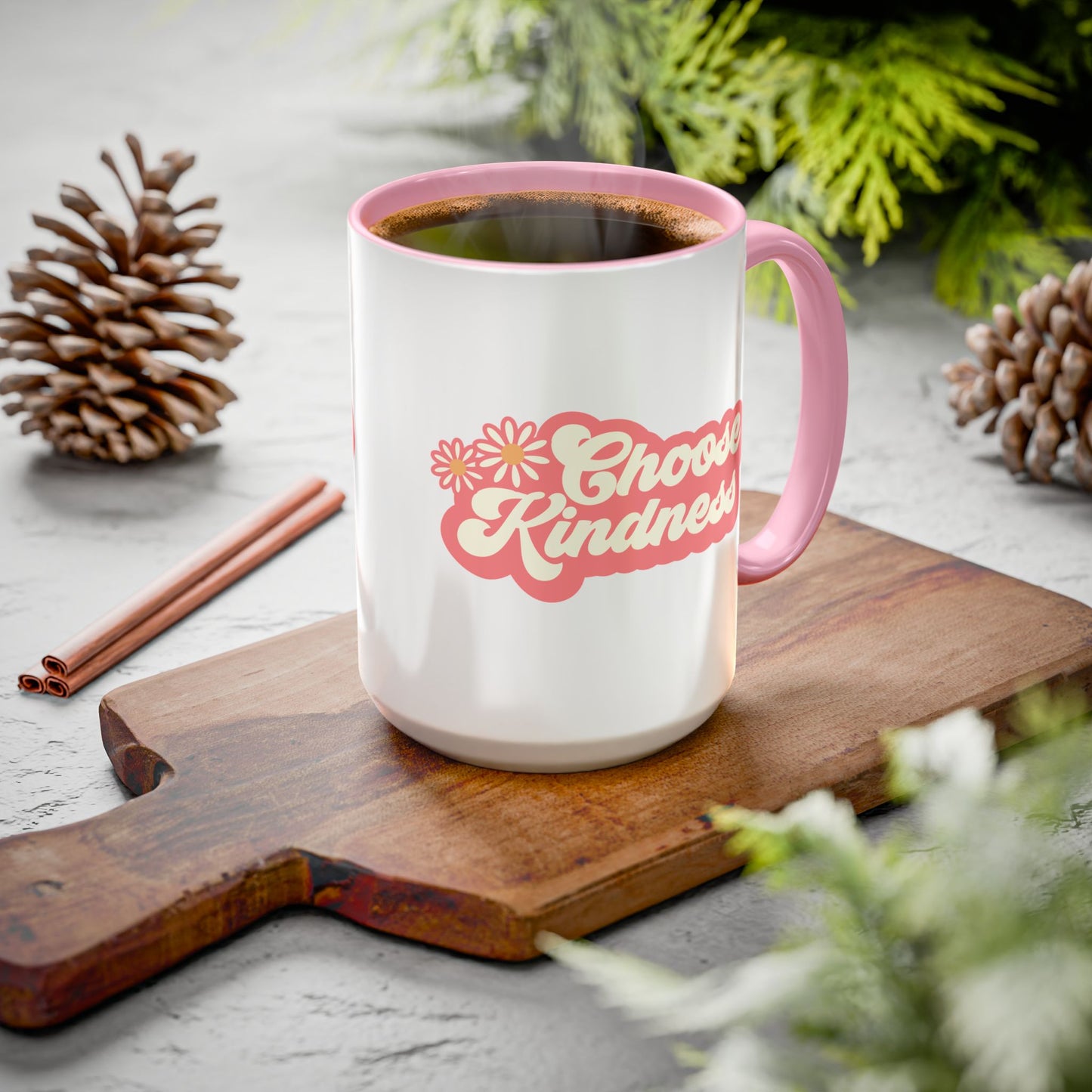 Choose Kindness Retro Accent Mug (11oz/15oz)