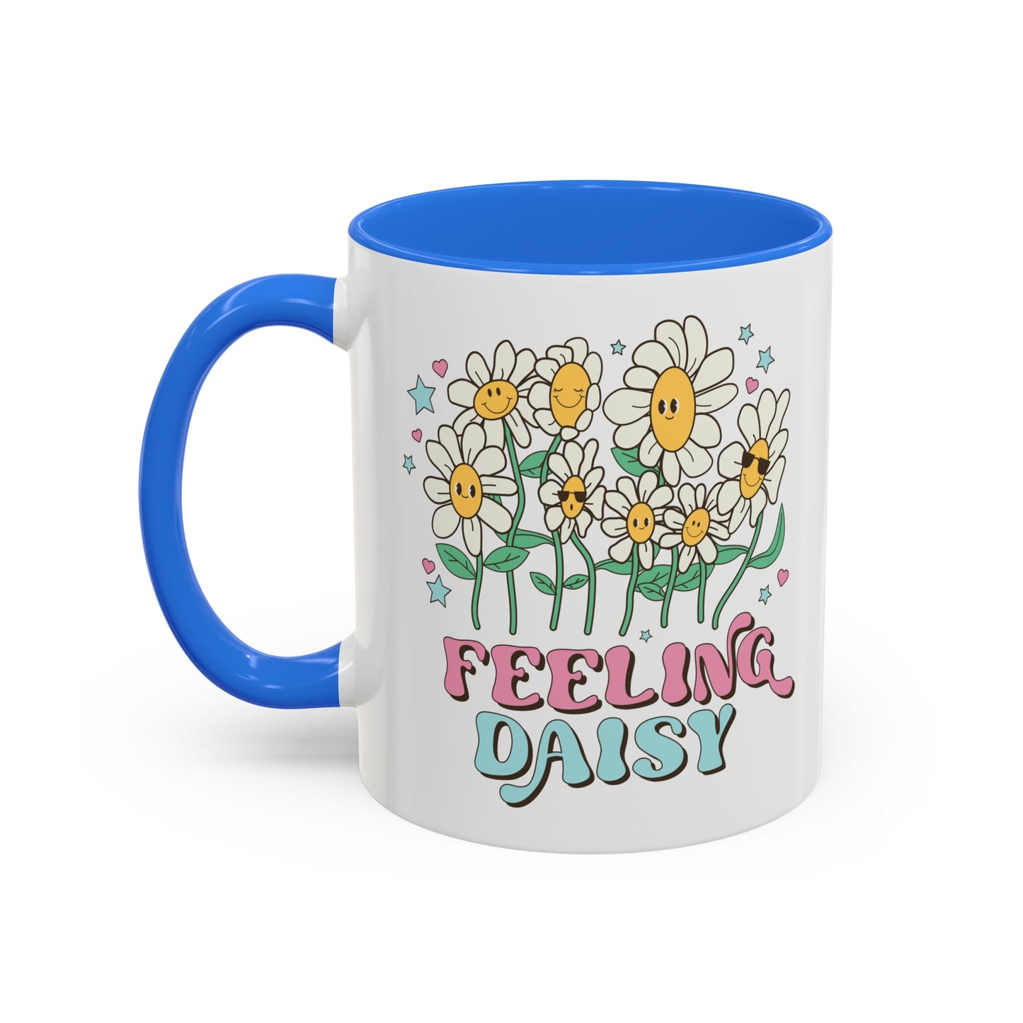 Feeling Daisy – Groovy Floral Accent Mug (11oz/15oz)