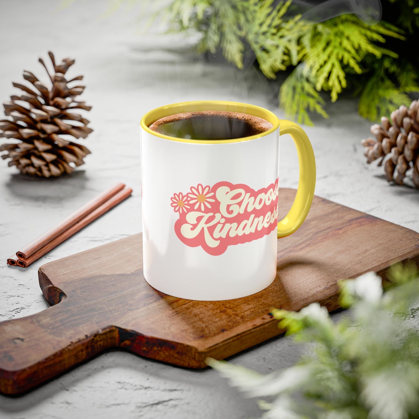 Choose Kindness Retro Accent Mug (11oz/15oz)