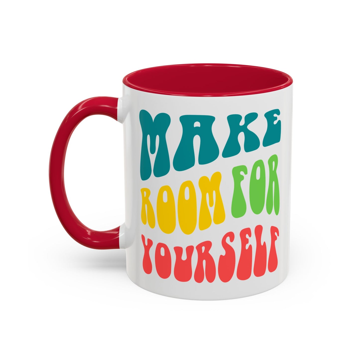 Make Room For Yourself – Retro Affirmation Accent Mug (11oz/15oz)
