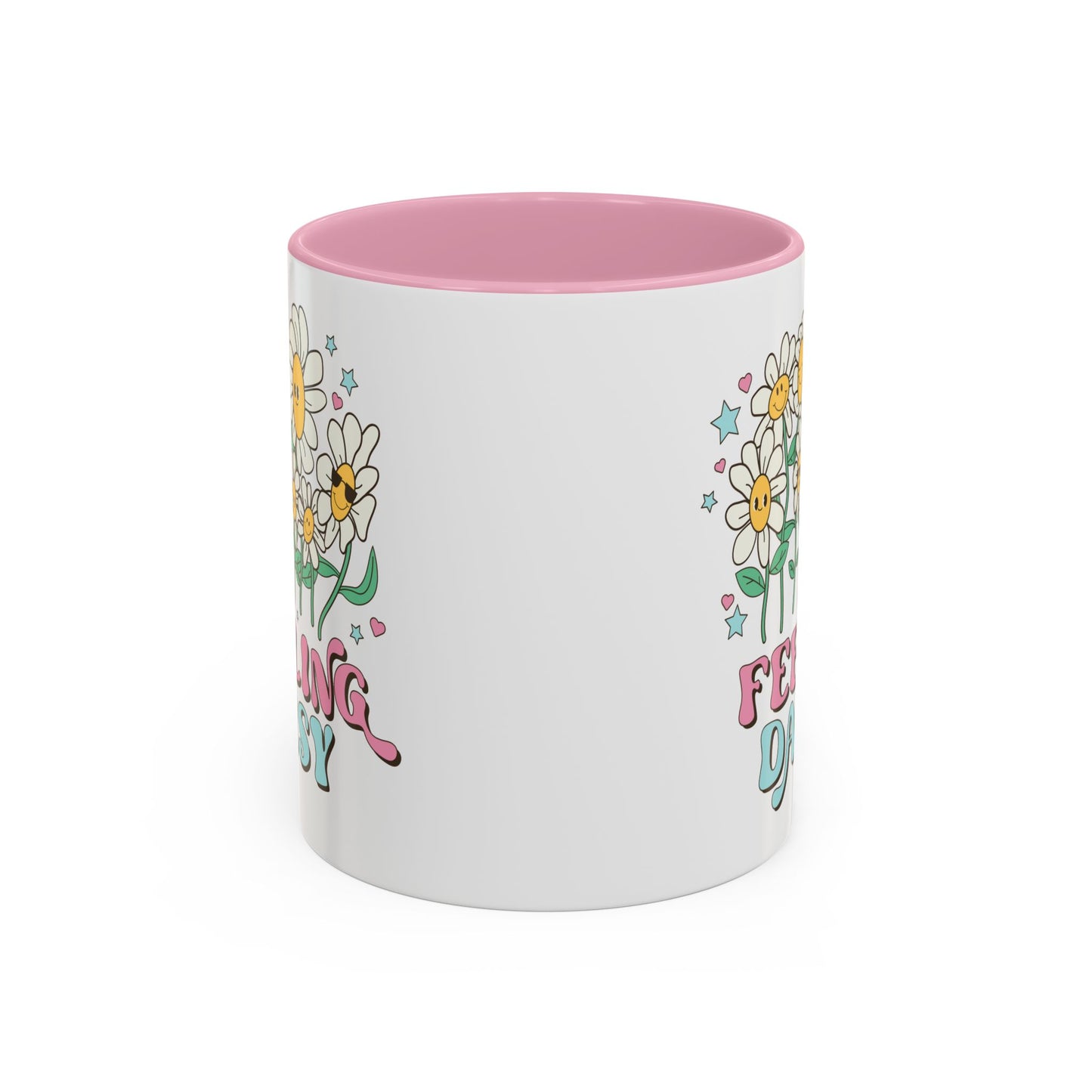 Feeling Daisy – Groovy Floral Accent Mug (11oz/15oz)