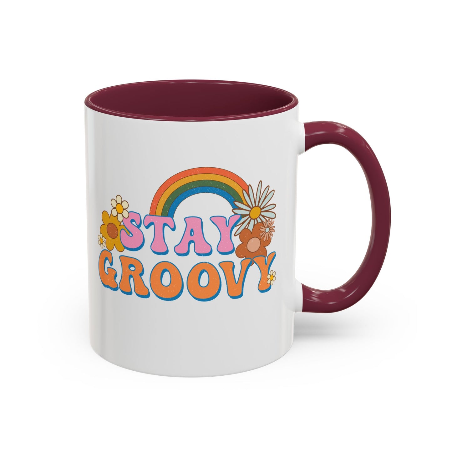 Stay Groovy Coffee Mug – Accent (11/15oz, 9 Colors)