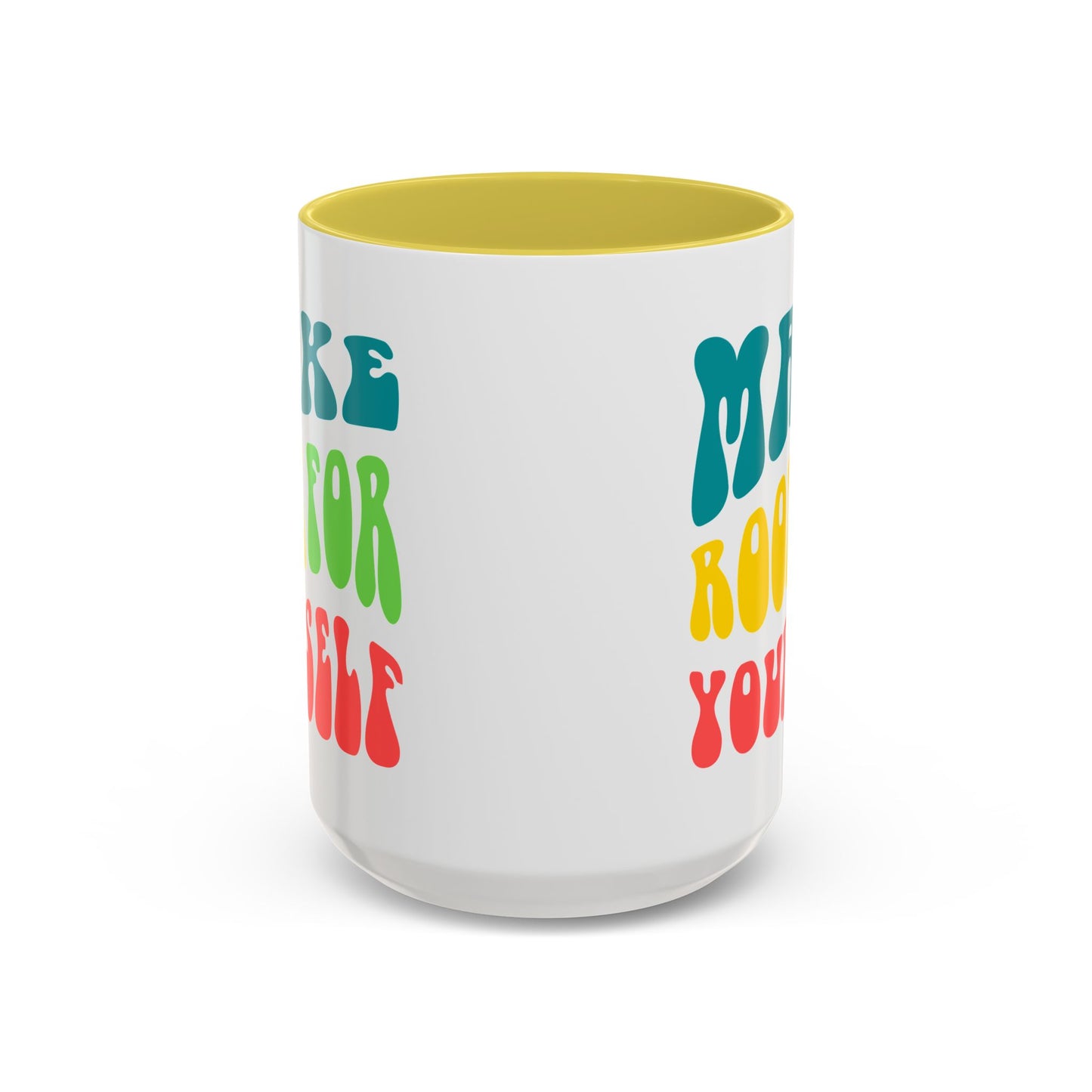 Make Room For Yourself – Retro Affirmation Accent Mug (11oz/15oz)