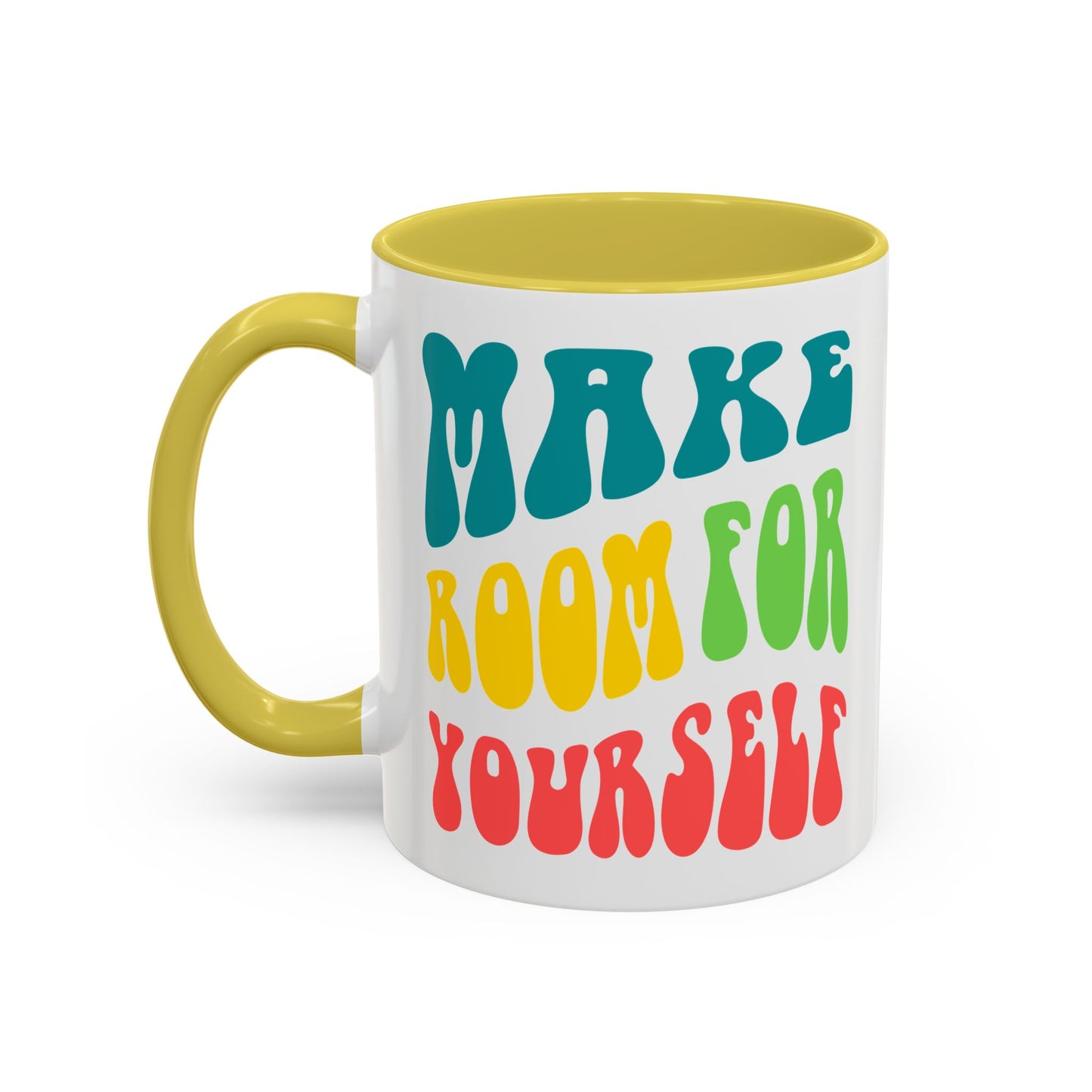 Make Room For Yourself – Retro Affirmation Accent Mug (11oz/15oz)