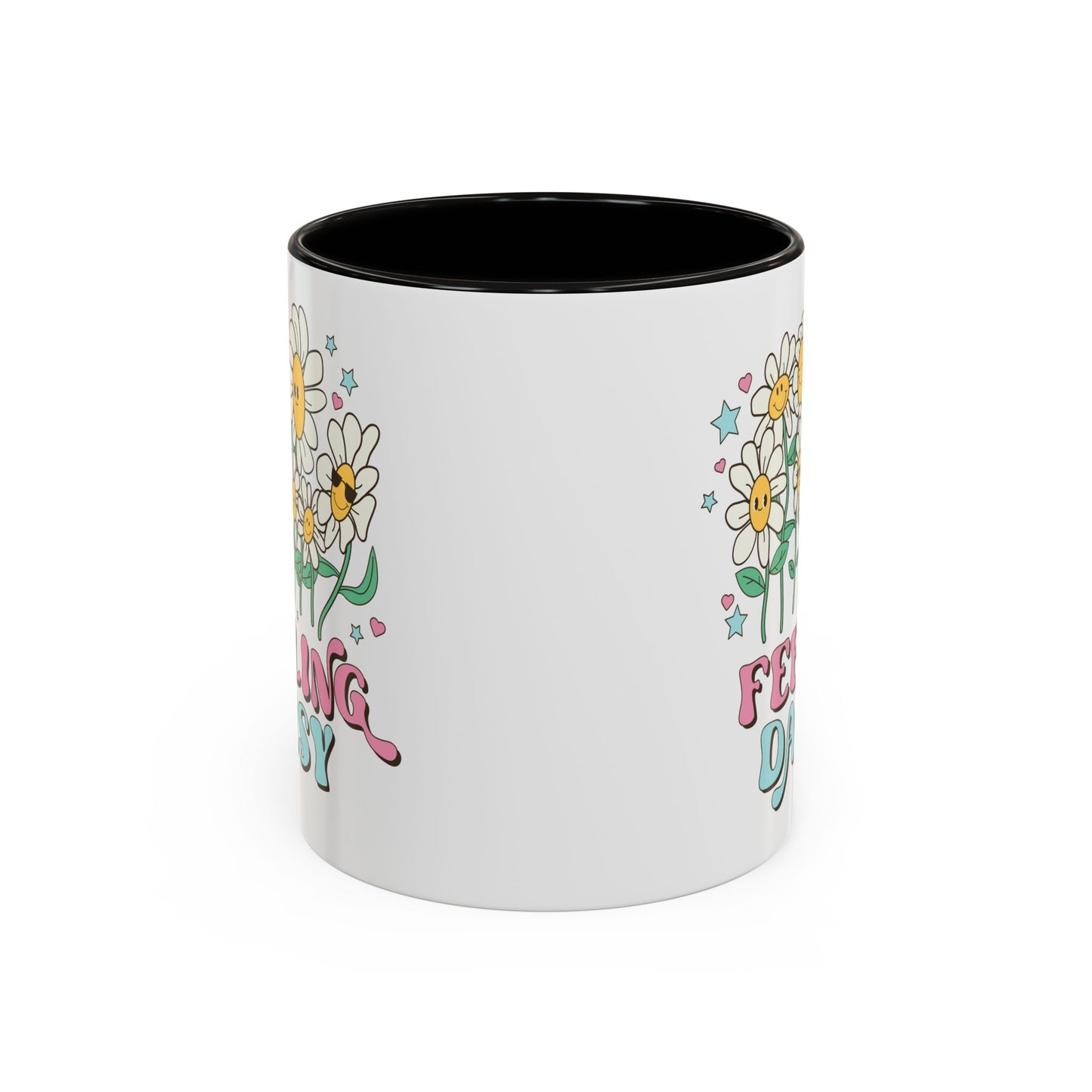 Feeling Daisy – Groovy Floral Accent Mug (11oz/15oz)