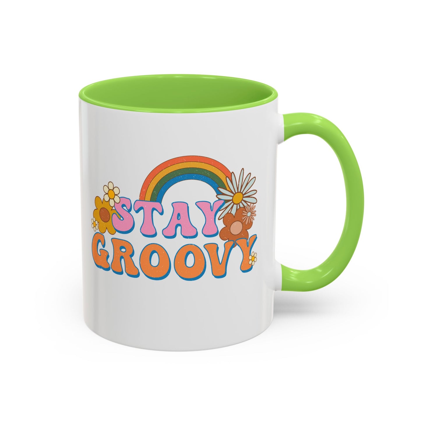 Stay Groovy Coffee Mug – Accent (11/15oz, 9 Colors)