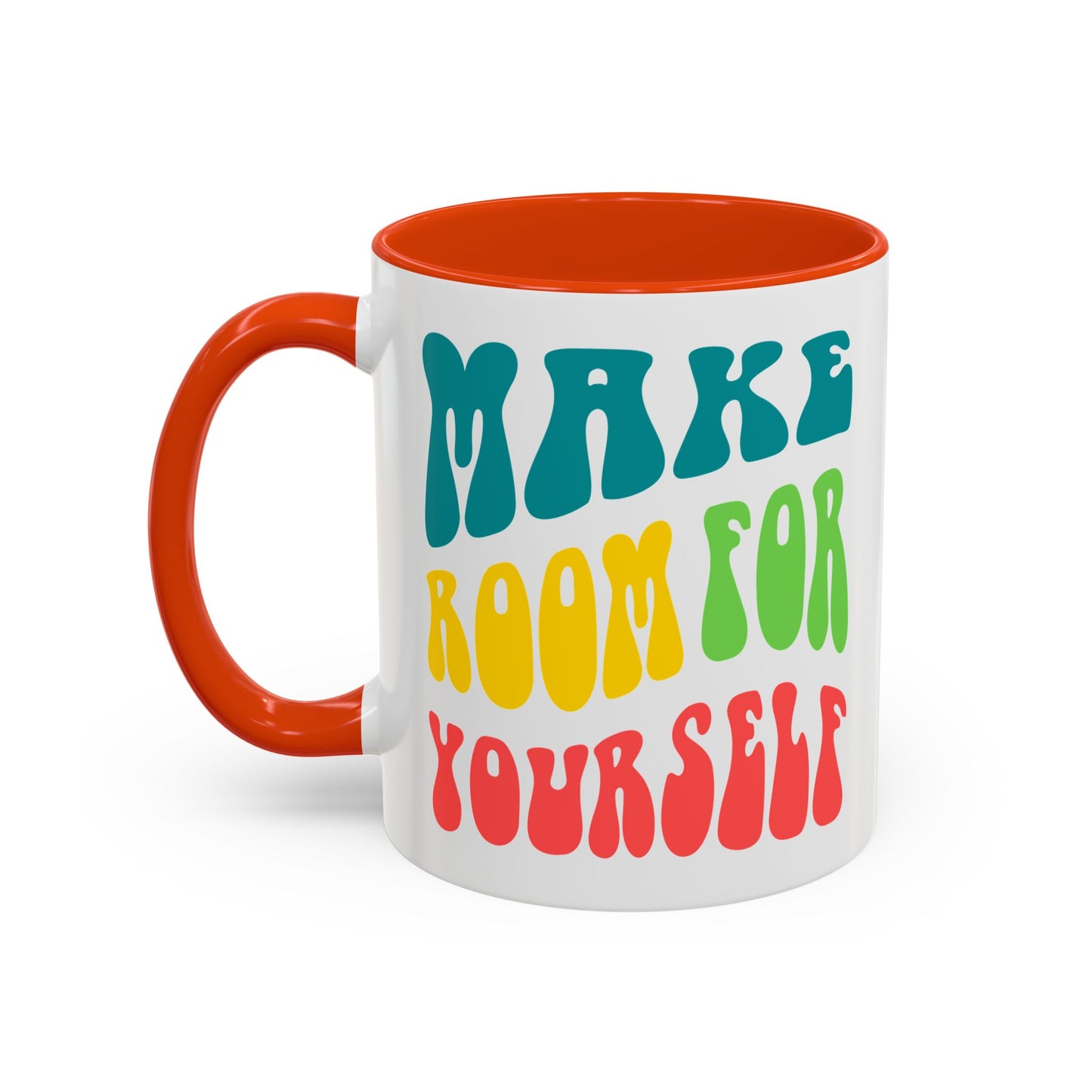 Make Room For Yourself – Retro Affirmation Accent Mug (11oz/15oz)