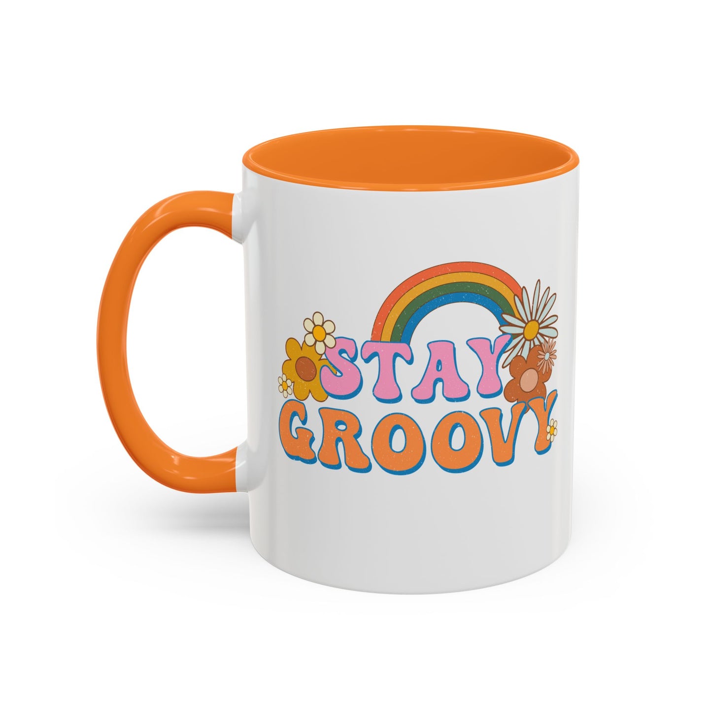 Stay Groovy Coffee Mug – Accent (11/15oz, 9 Colors)