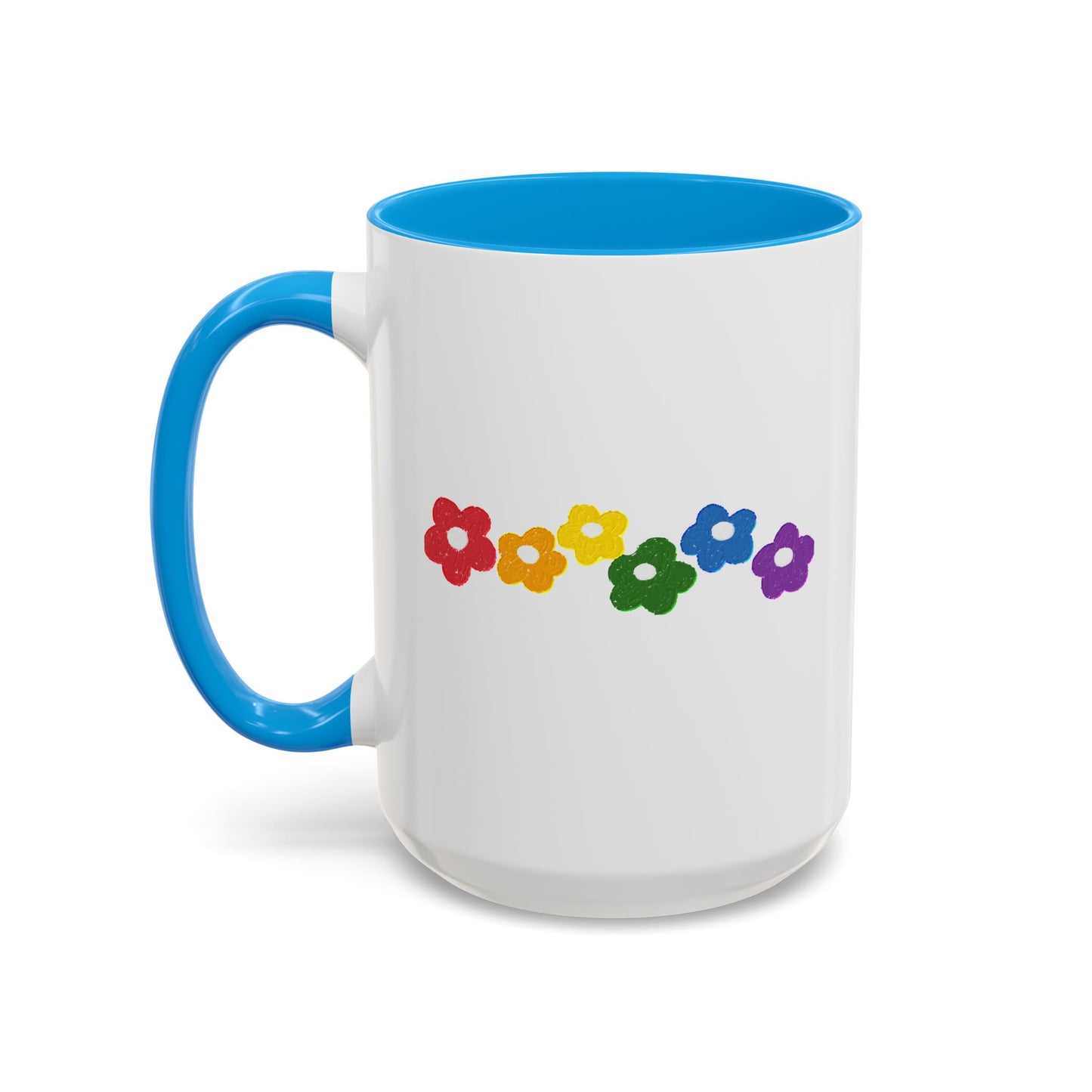 Rainbow Flower Arc Ceramic Mug – 11oz, 15oz, 20oz