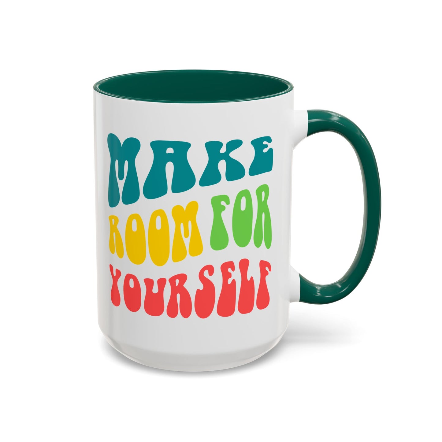 Make Room For Yourself – Retro Affirmation Accent Mug (11oz/15oz)