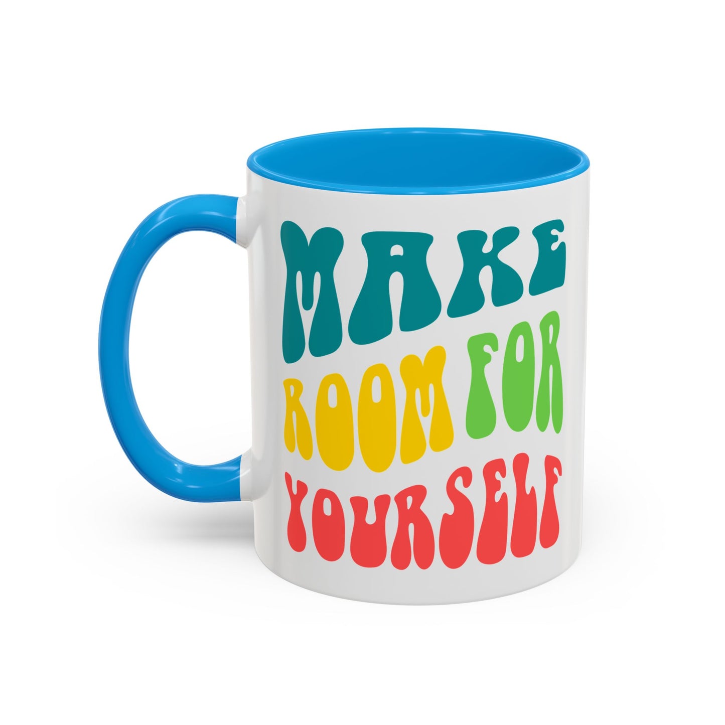 Make Room For Yourself – Retro Affirmation Accent Mug (11oz/15oz)