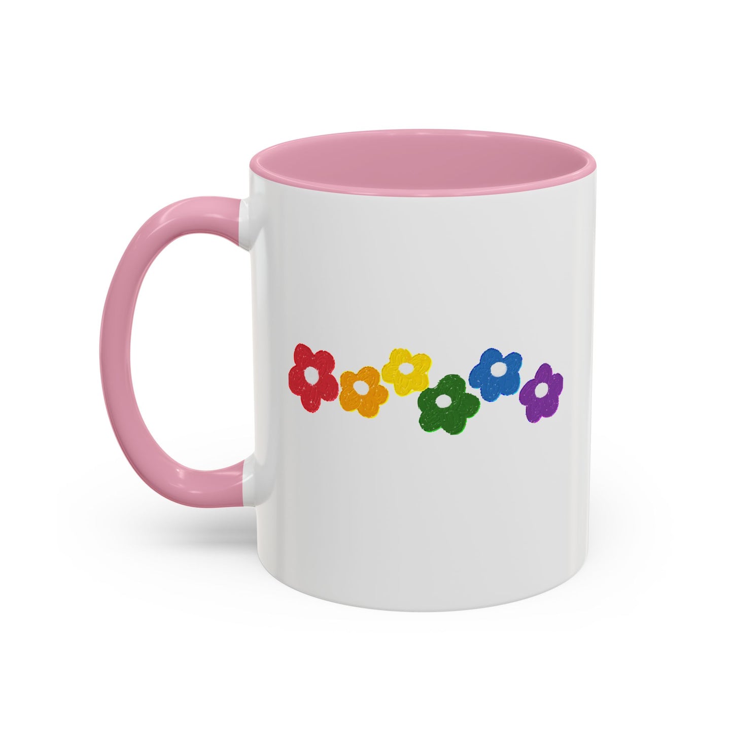 Rainbow Flower Arc Ceramic Mug – 11oz, 15oz, 20oz