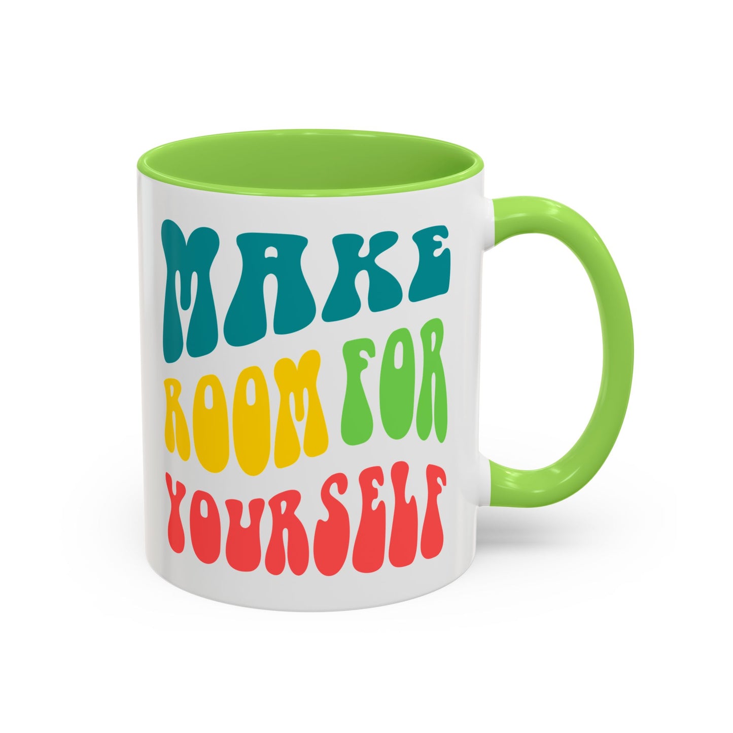 Make Room For Yourself – Retro Affirmation Accent Mug (11oz/15oz)