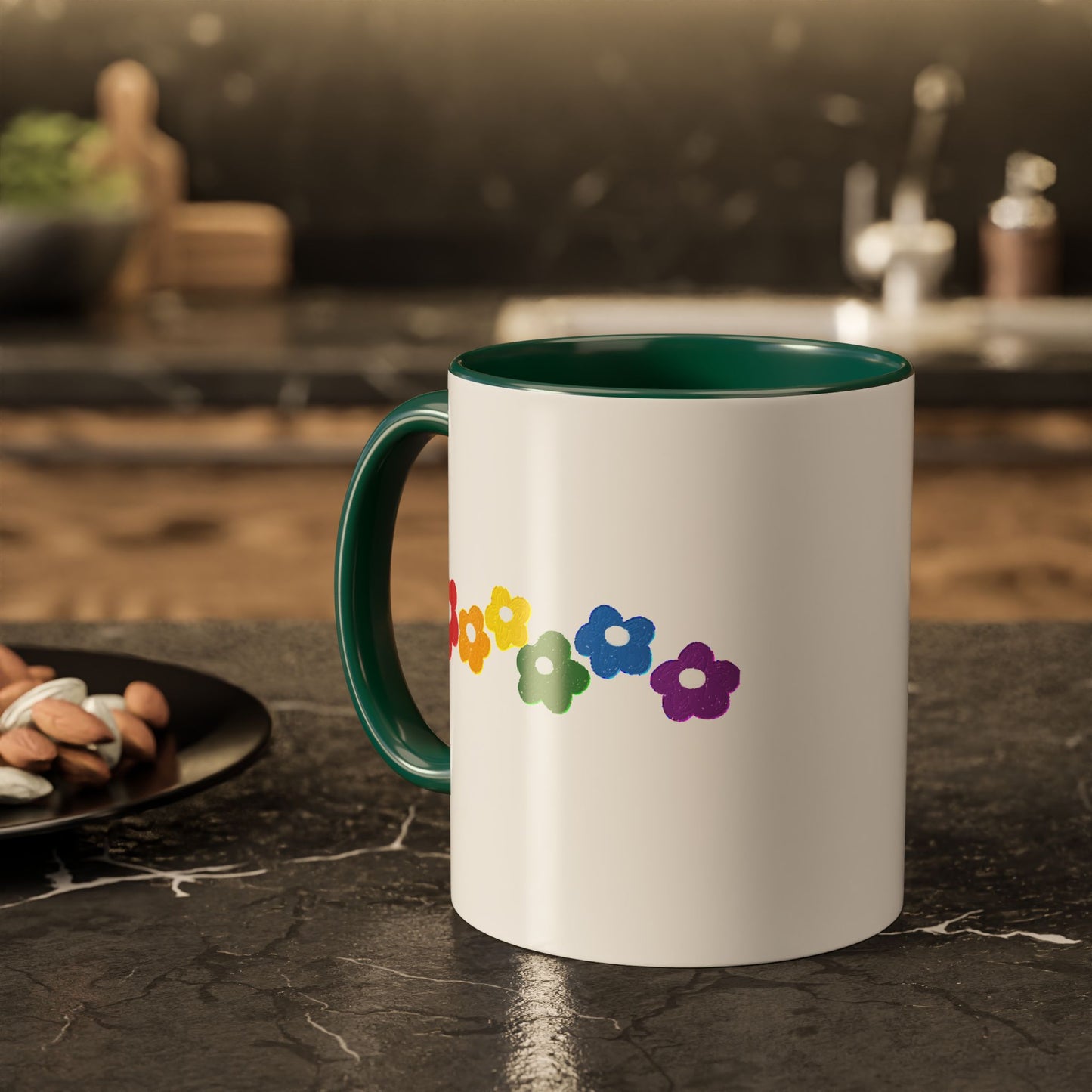 Rainbow Flower Arc Ceramic Mug – 11oz, 15oz, 20oz