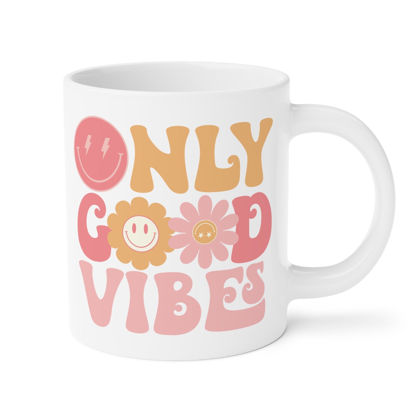 Good Vibes Only Coffee Mug – 70s Psychedelic Retro | 11oz 15oz 20oz