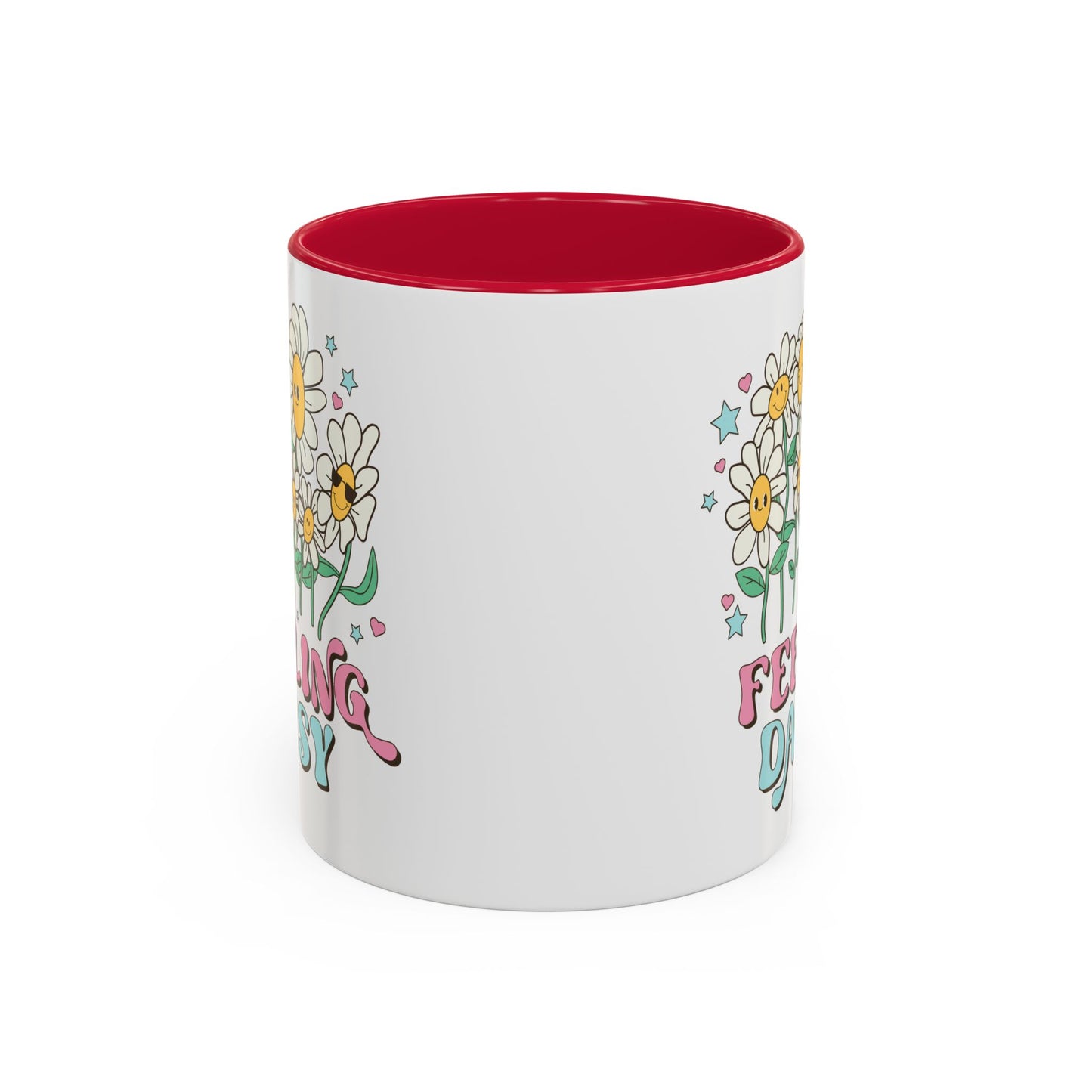 Feeling Daisy – Groovy Floral Accent Mug (11oz/15oz)