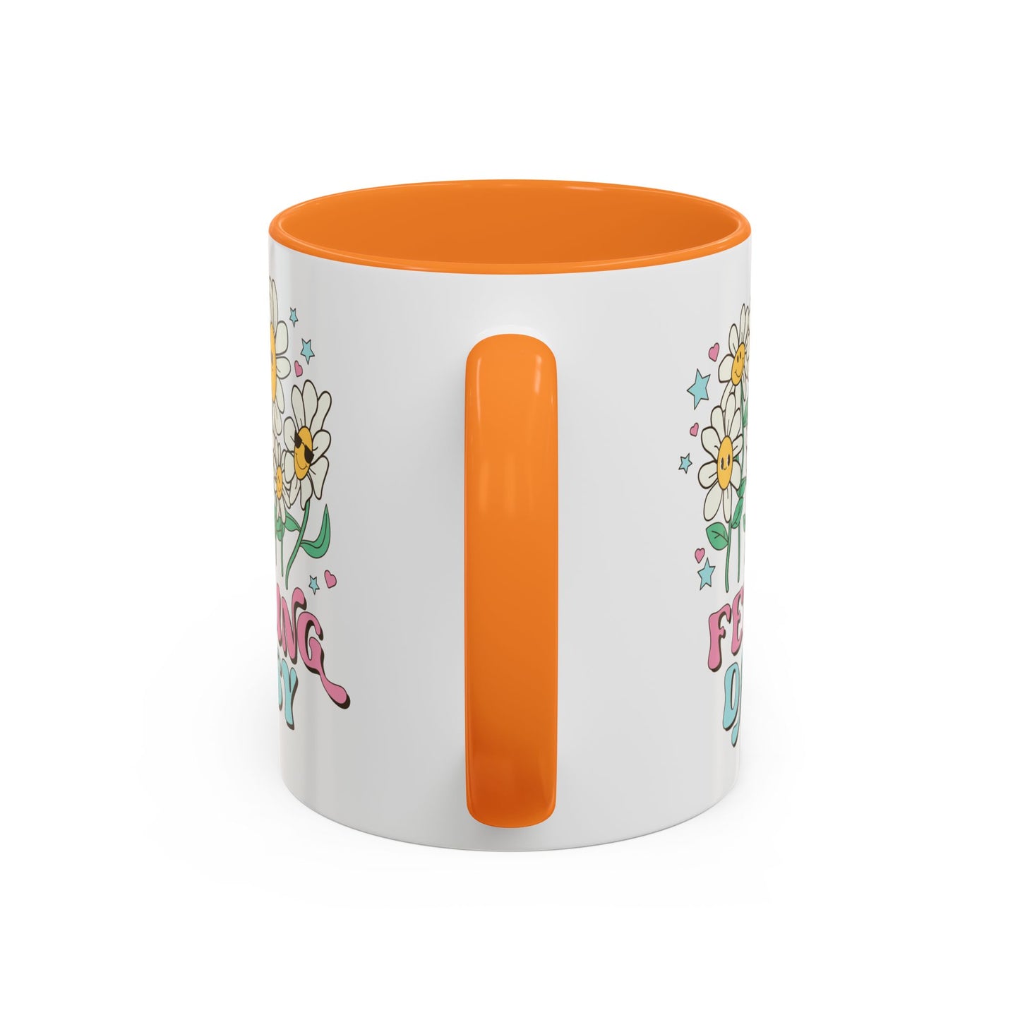 Feeling Daisy – Groovy Floral Accent Mug (11oz/15oz)