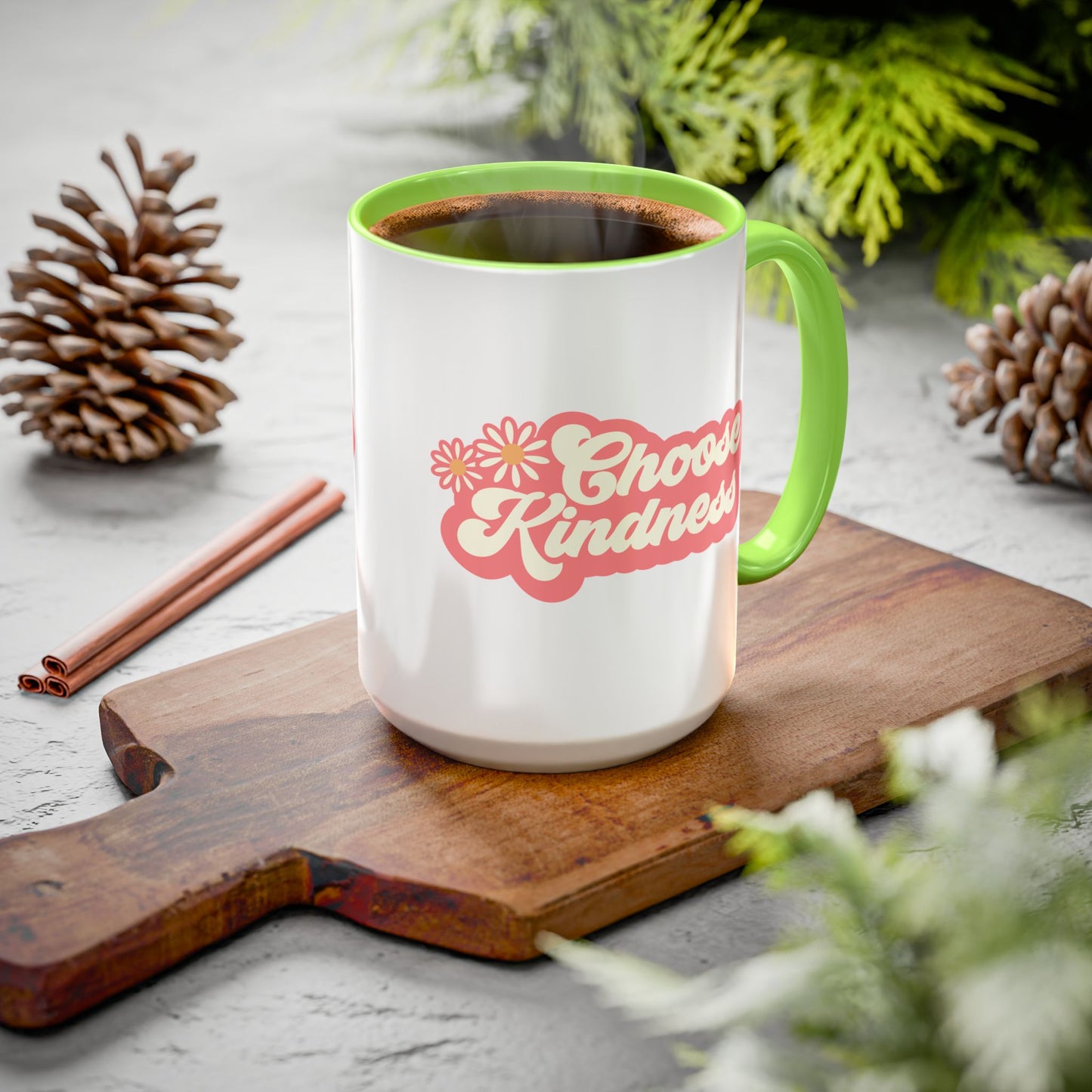 Choose Kindness Retro Accent Mug (11oz/15oz)