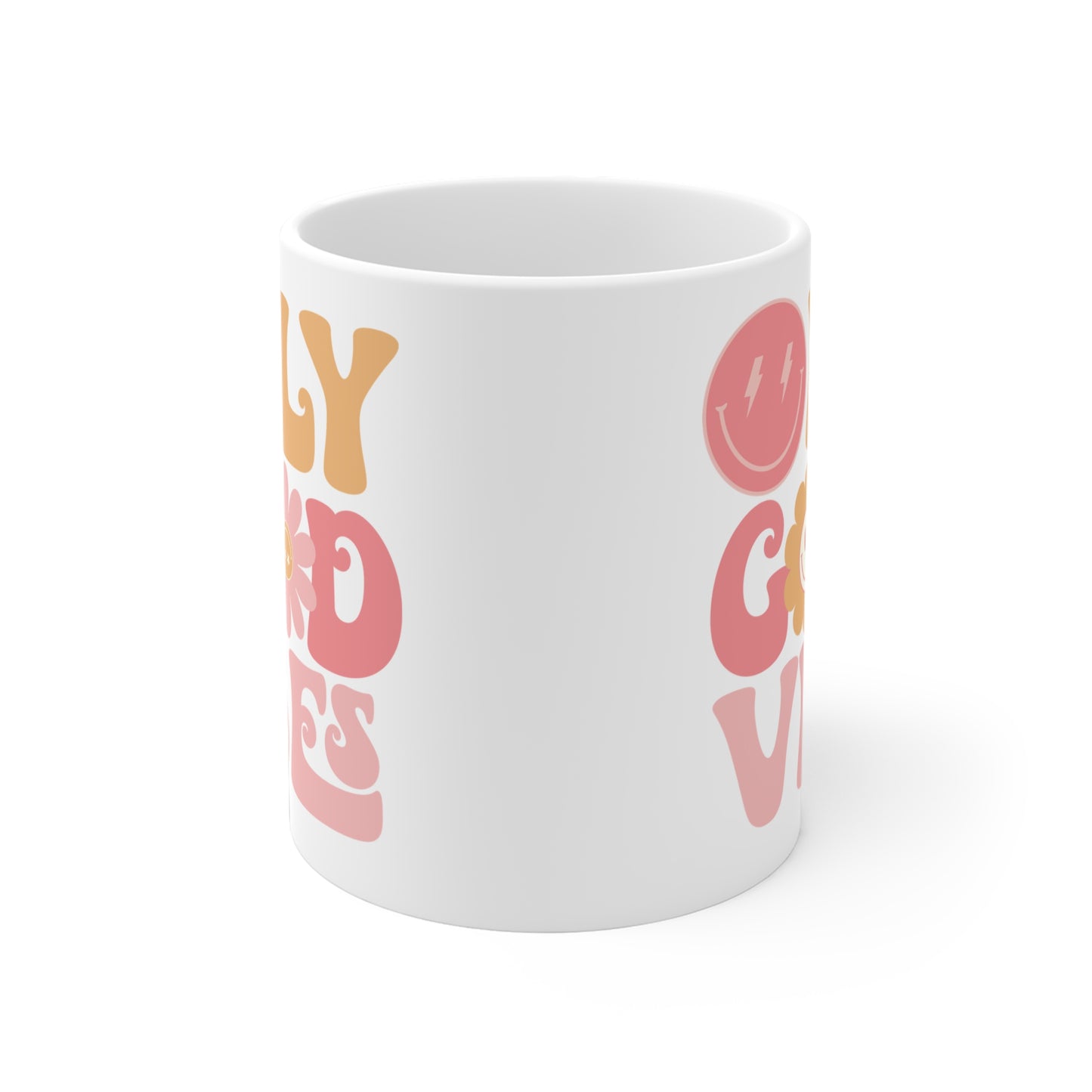 Good Vibes Only Coffee Mug – 70s Psychedelic Retro | 11oz 15oz 20oz