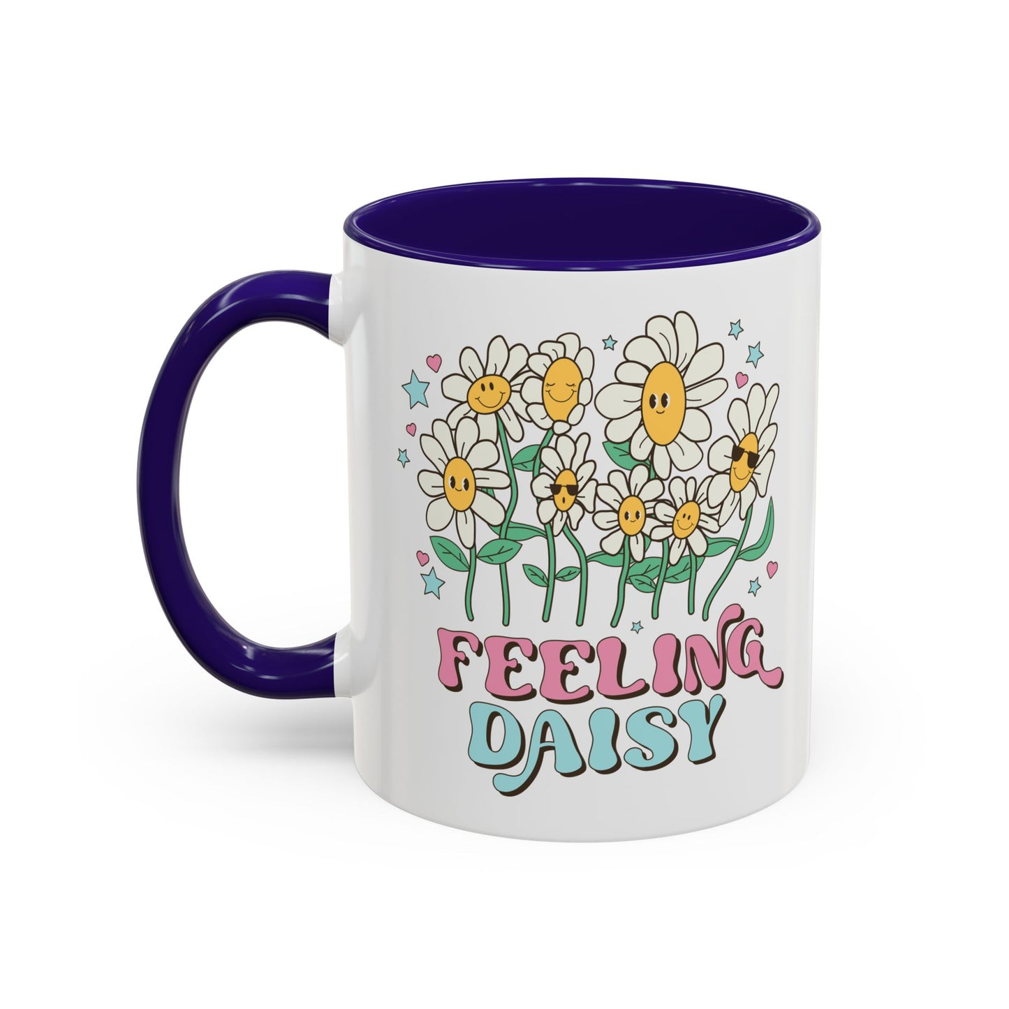 Feeling Daisy – Groovy Floral Accent Mug (11oz/15oz)