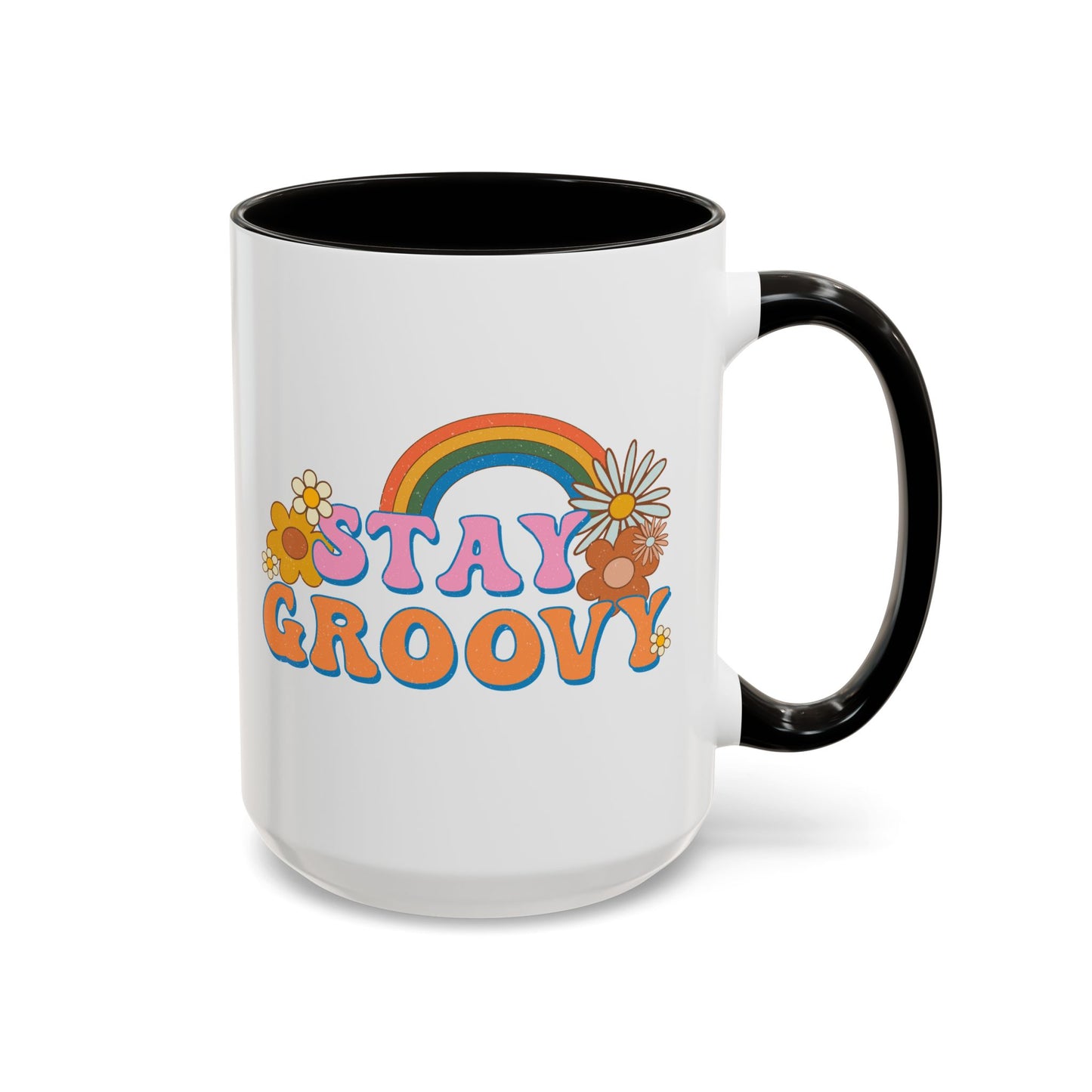 Stay Groovy Coffee Mug – Accent (11/15oz, 9 Colors)