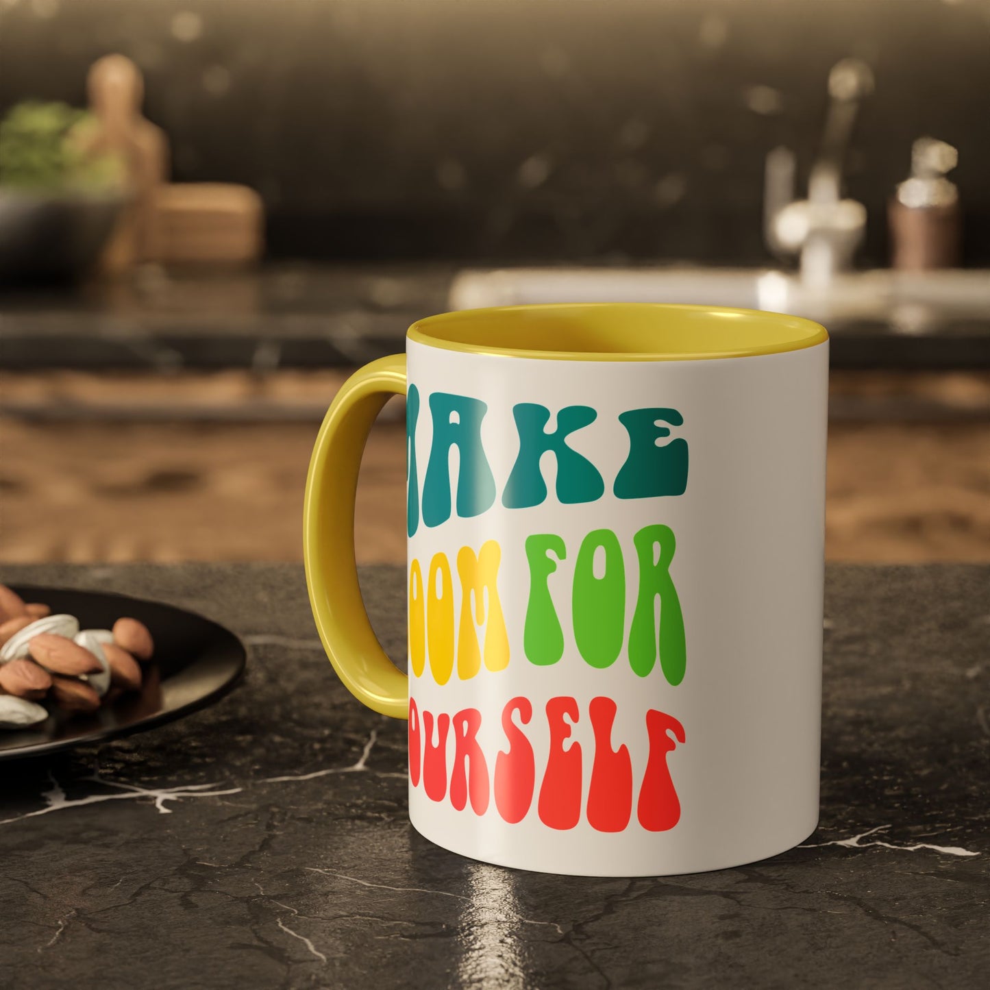 Make Room For Yourself – Retro Affirmation Accent Mug (11oz/15oz)