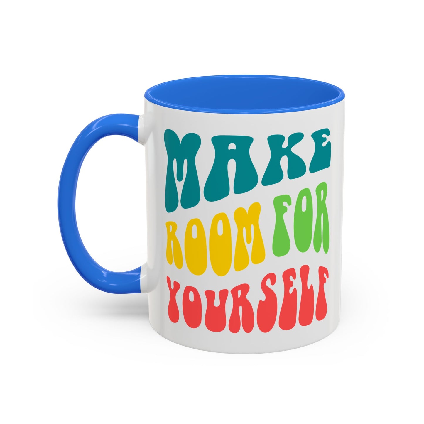 Make Room For Yourself – Retro Affirmation Accent Mug (11oz/15oz)