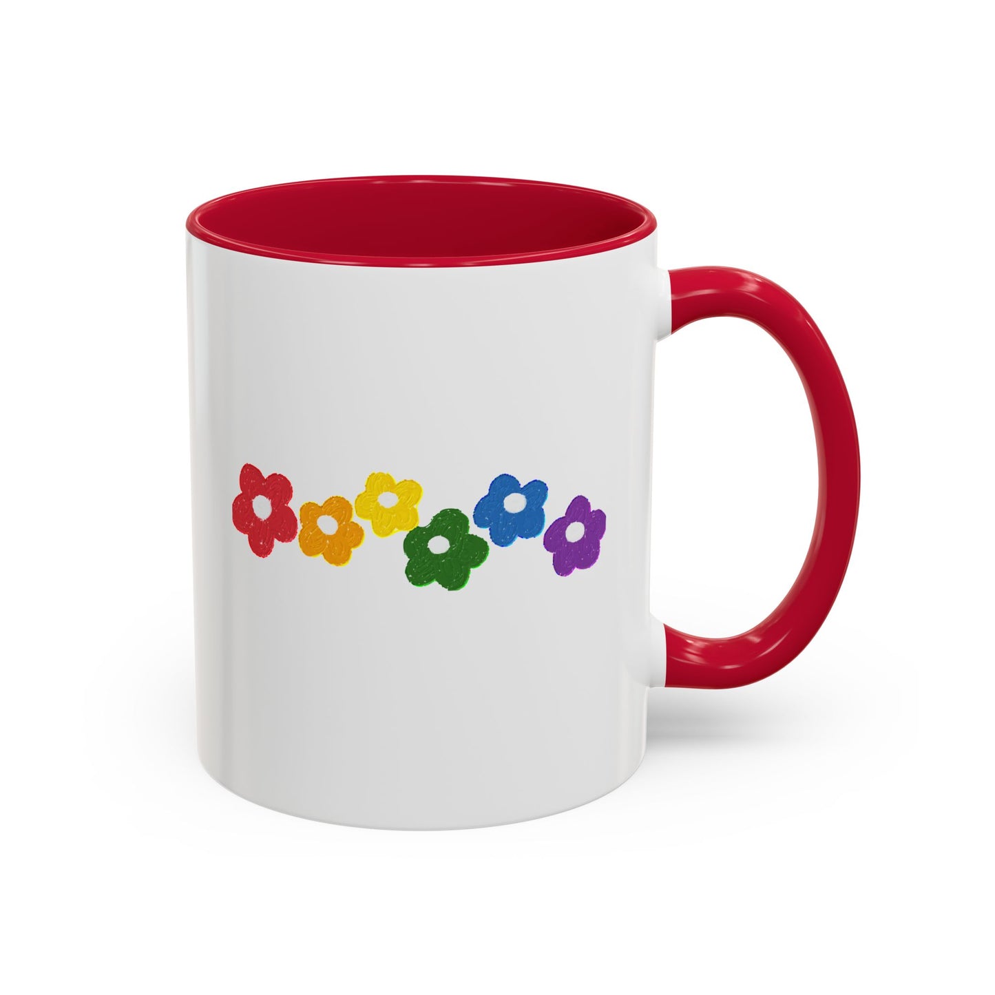 Rainbow Flower Arc Ceramic Mug – 11oz, 15oz, 20oz