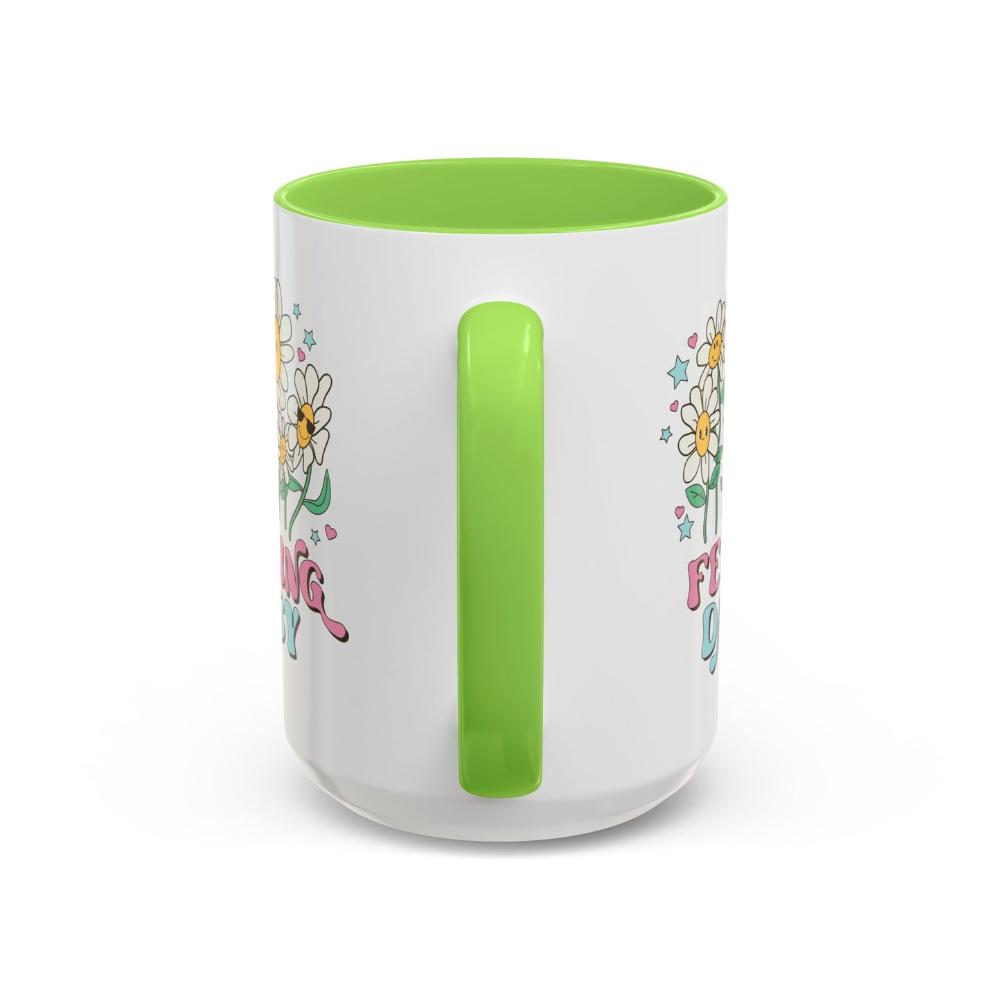 Feeling Daisy – Groovy Floral Accent Mug (11oz/15oz)