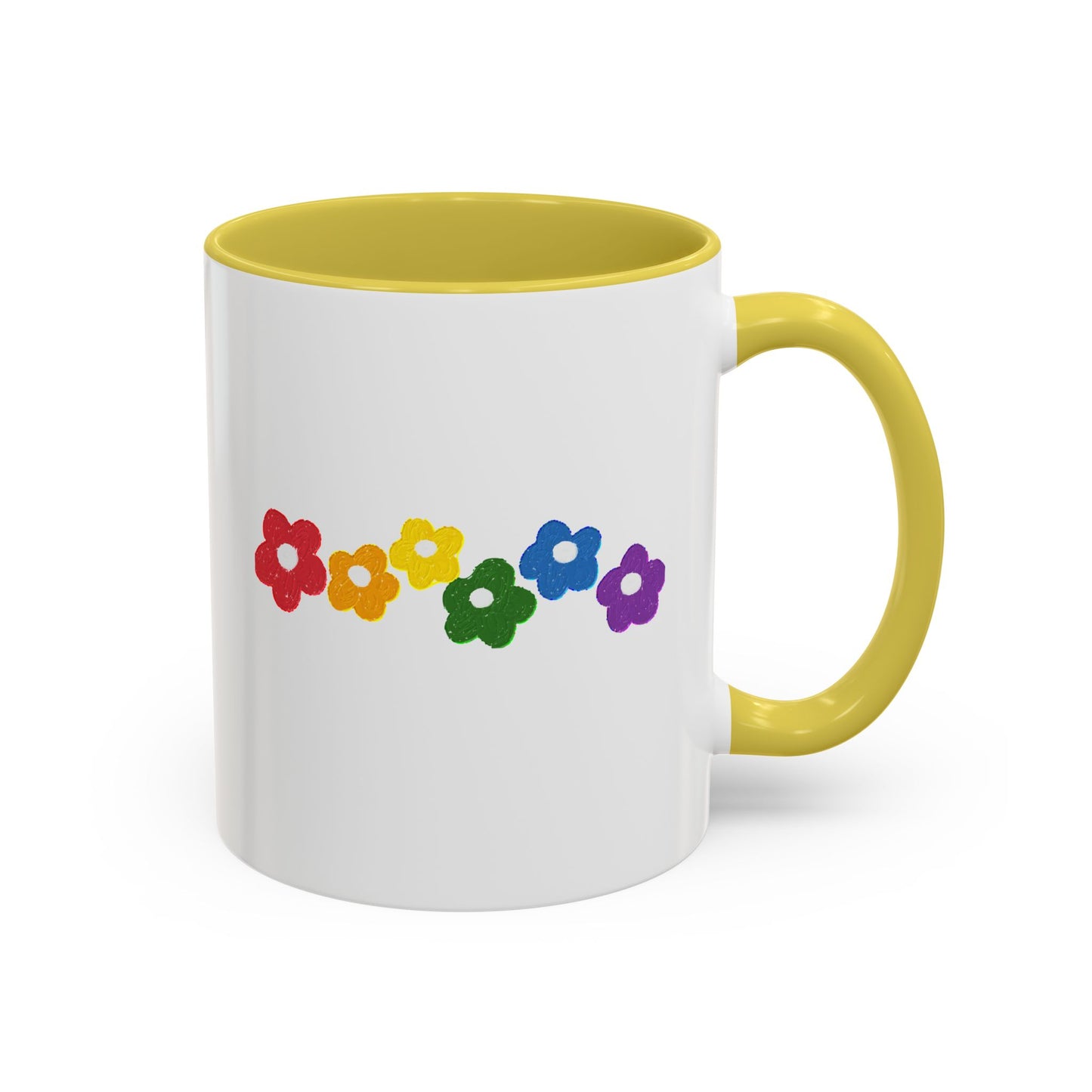 Rainbow Flower Arc Ceramic Mug – 11oz, 15oz, 20oz