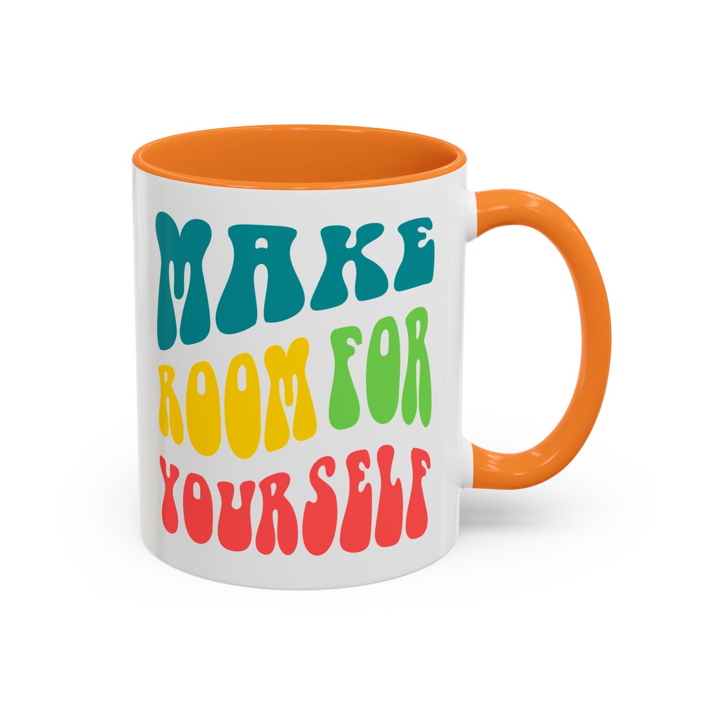 Make Room For Yourself – Retro Affirmation Accent Mug (11oz/15oz)