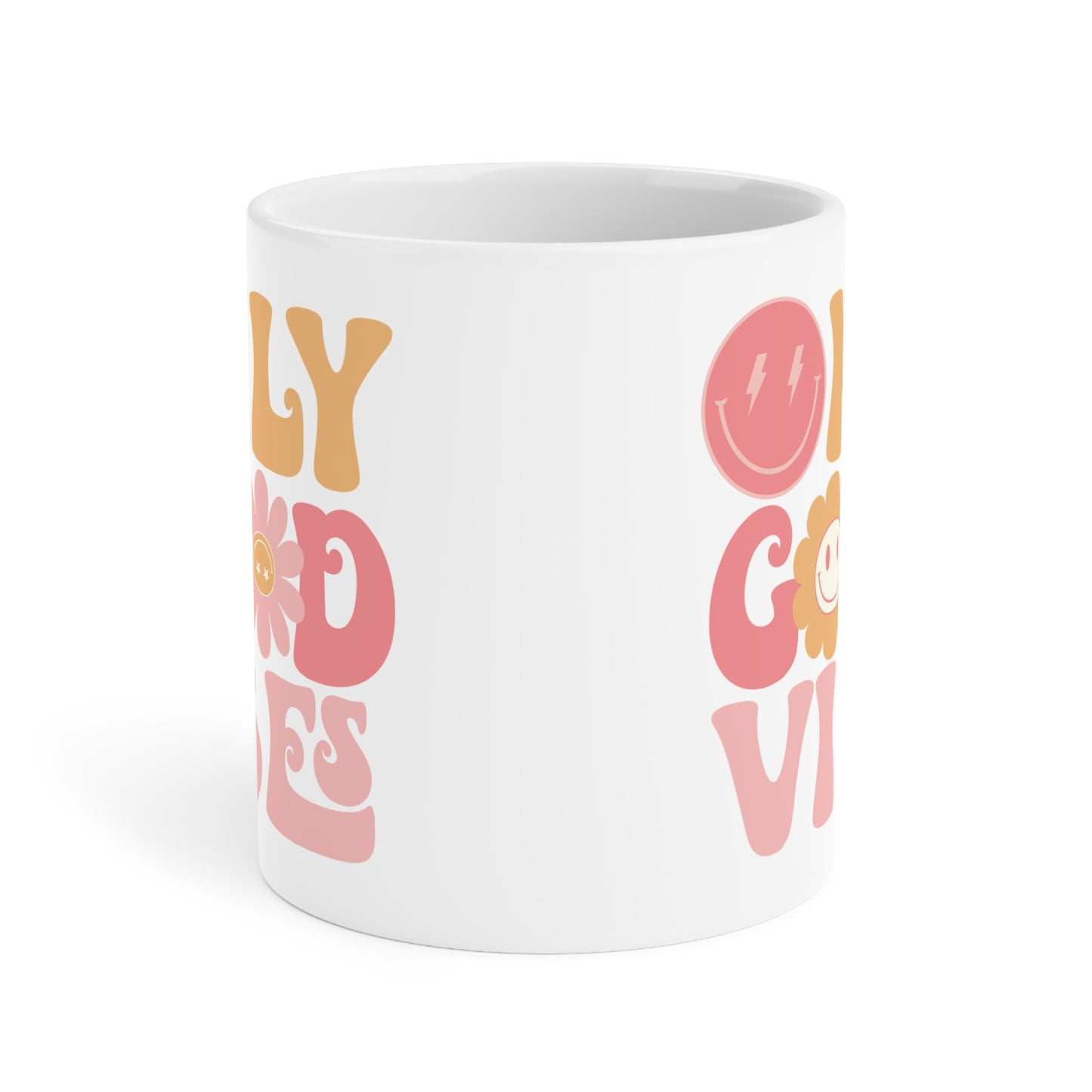 Good Vibes Only Coffee Mug – 70s Psychedelic Retro | 11oz 15oz 20oz
