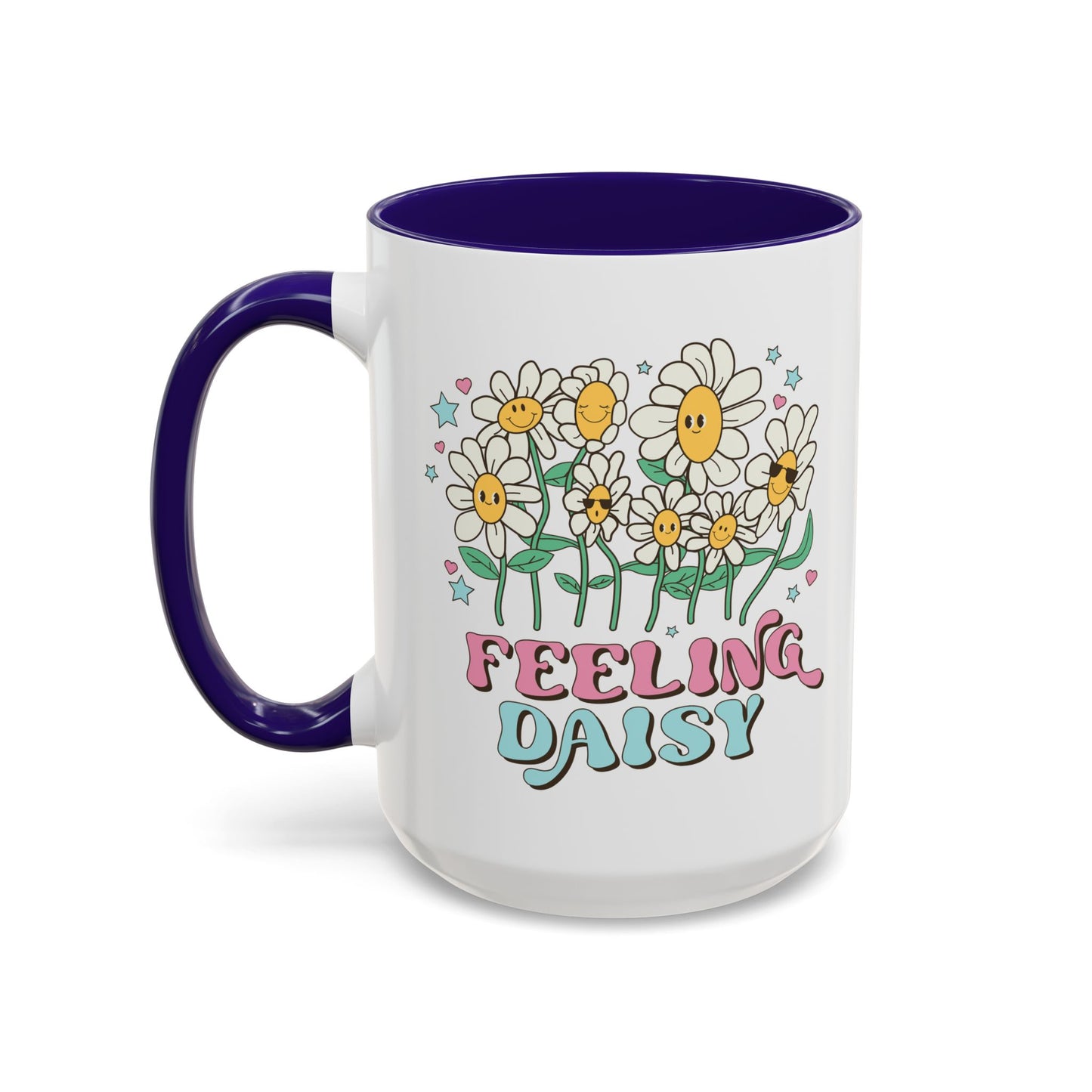 Feeling Daisy – Groovy Floral Accent Mug (11oz/15oz)