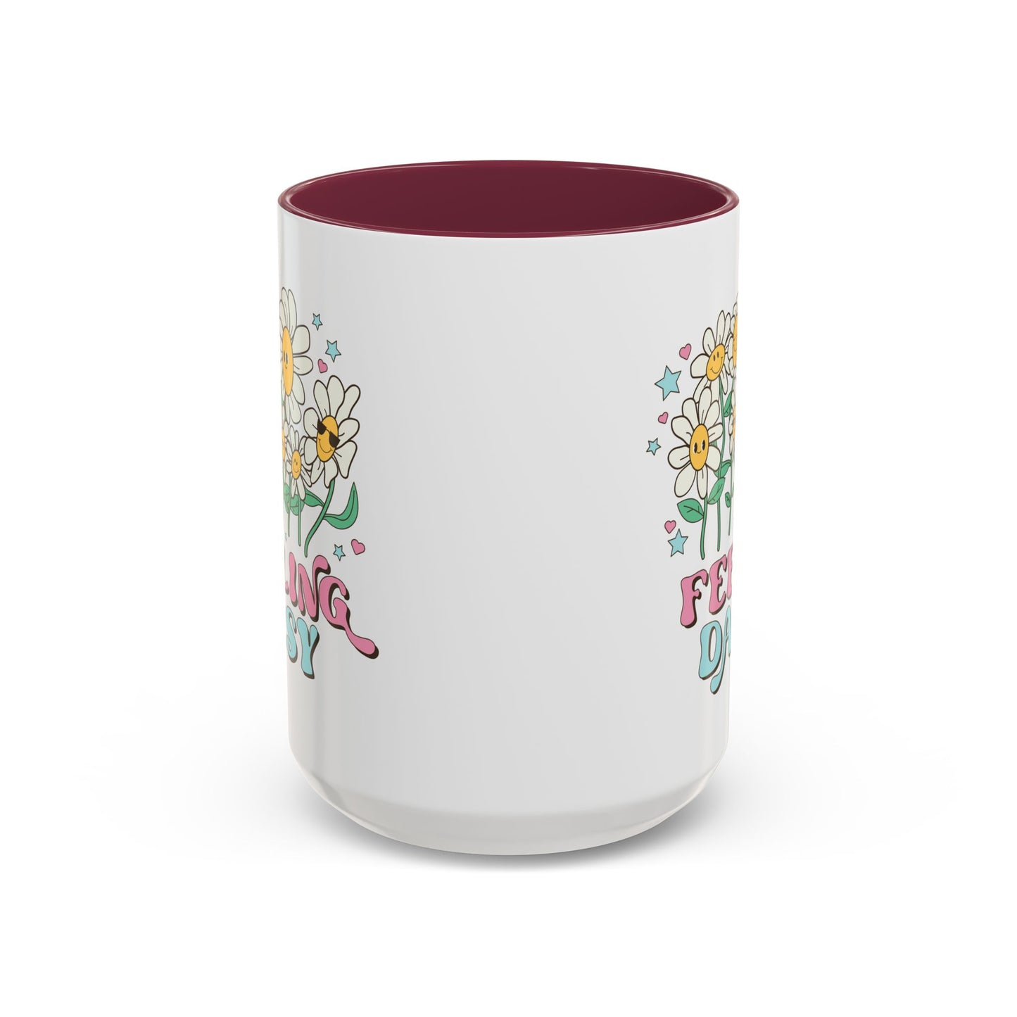 Feeling Daisy – Groovy Floral Accent Mug (11oz/15oz)