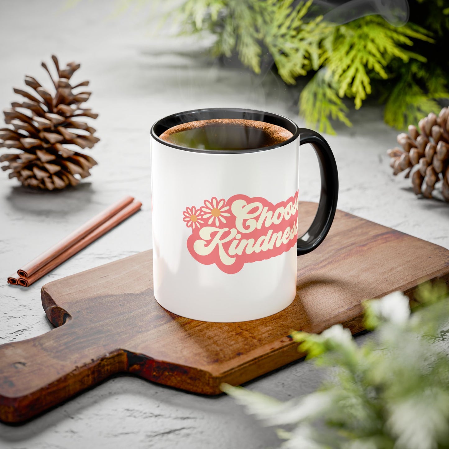 Choose Kindness Retro Accent Mug (11oz/15oz)