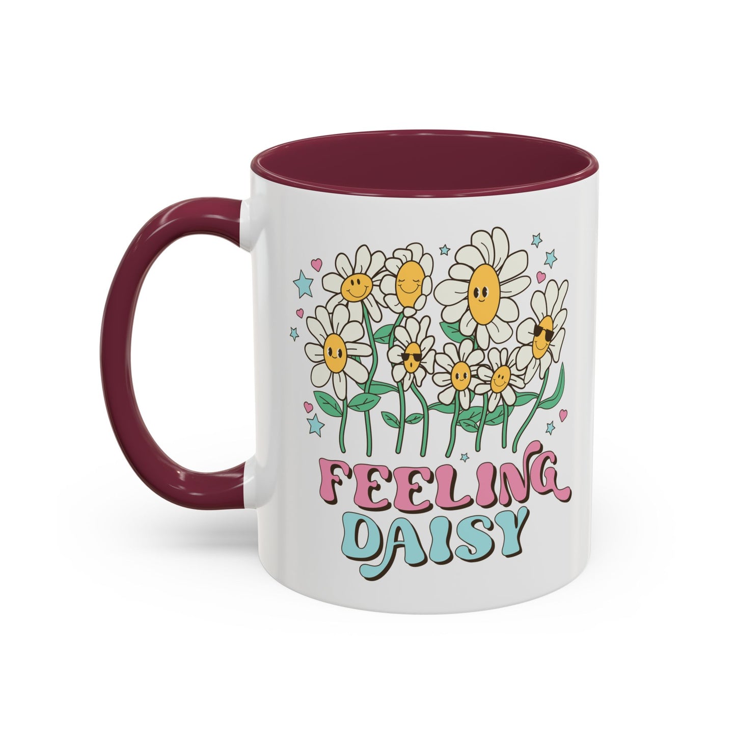 Feeling Daisy – Groovy Floral Accent Mug (11oz/15oz)