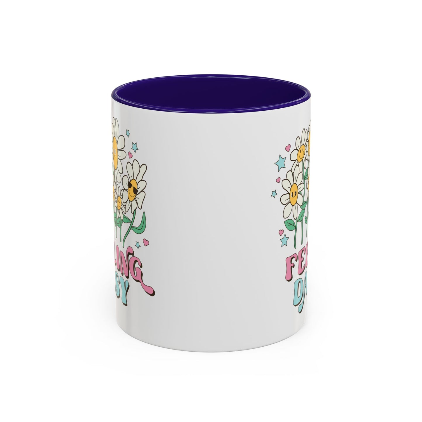 Feeling Daisy – Groovy Floral Accent Mug (11oz/15oz)