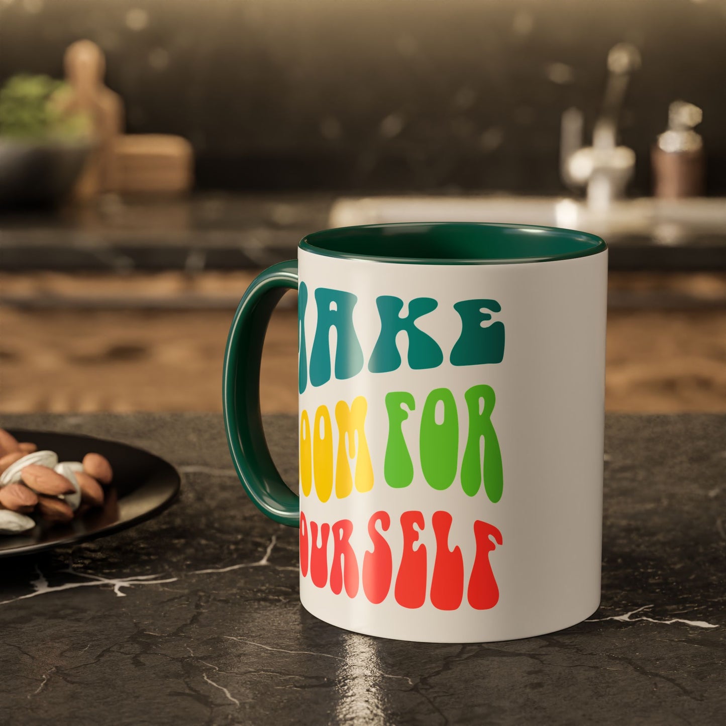 Make Room For Yourself – Retro Affirmation Accent Mug (11oz/15oz)