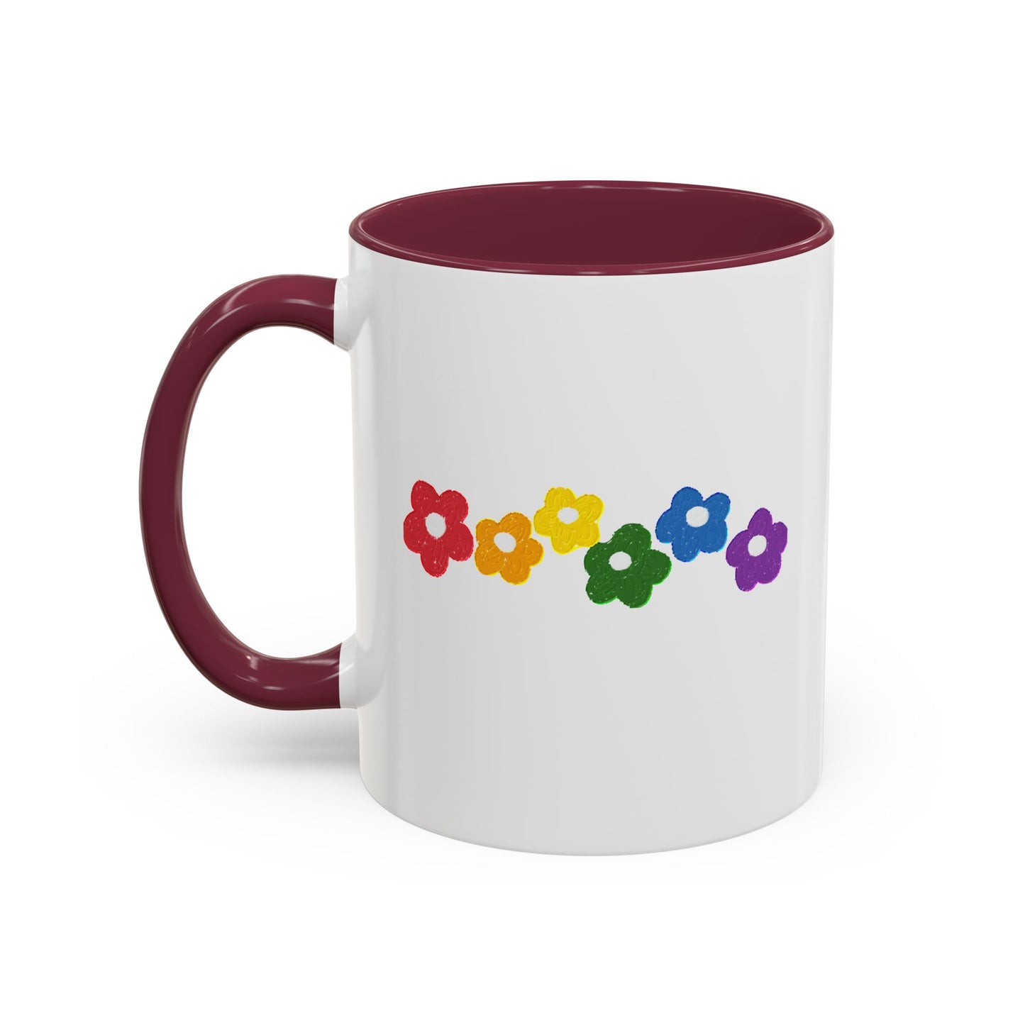 Rainbow Flower Arc Ceramic Mug – 11oz, 15oz, 20oz