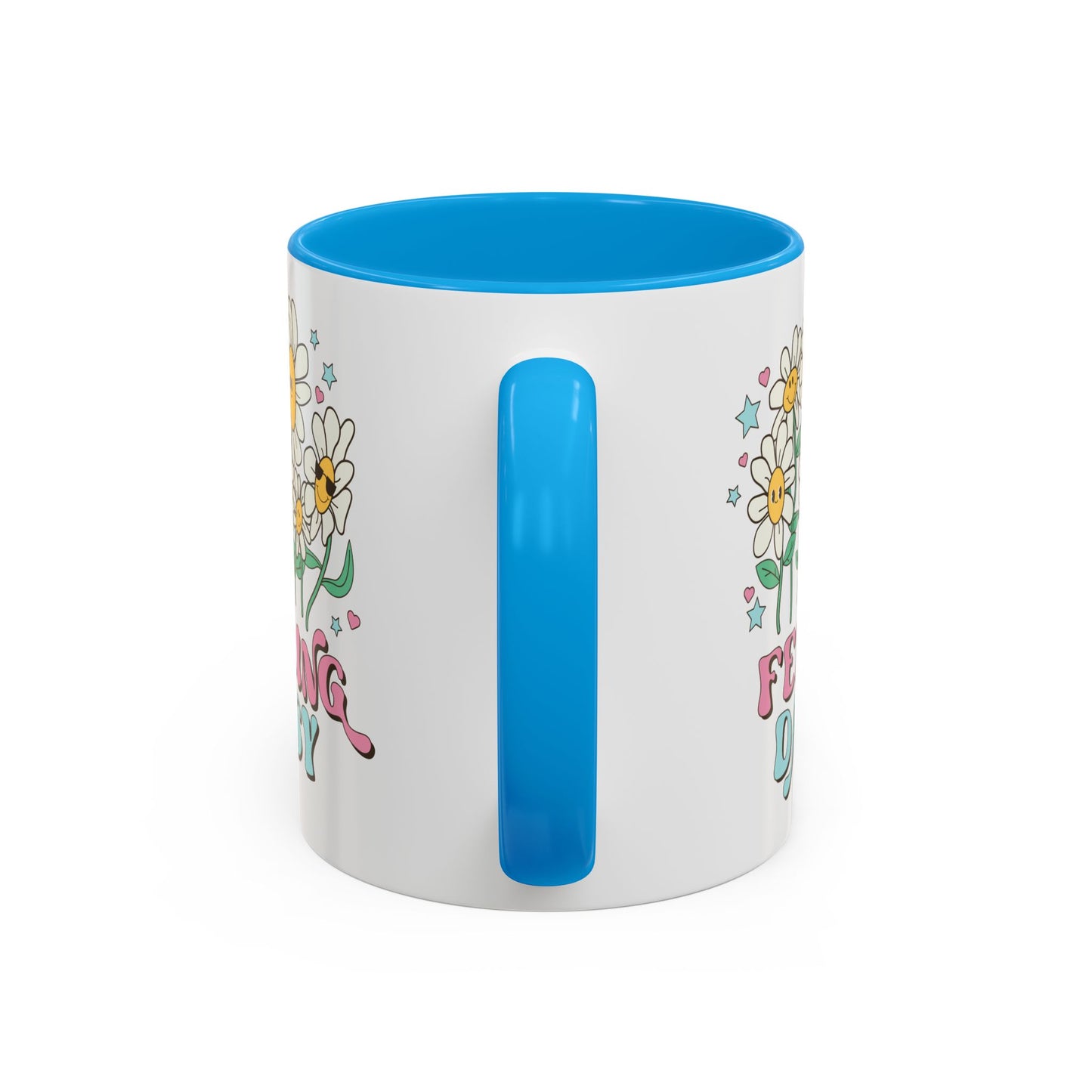 Feeling Daisy – Groovy Floral Accent Mug (11oz/15oz)