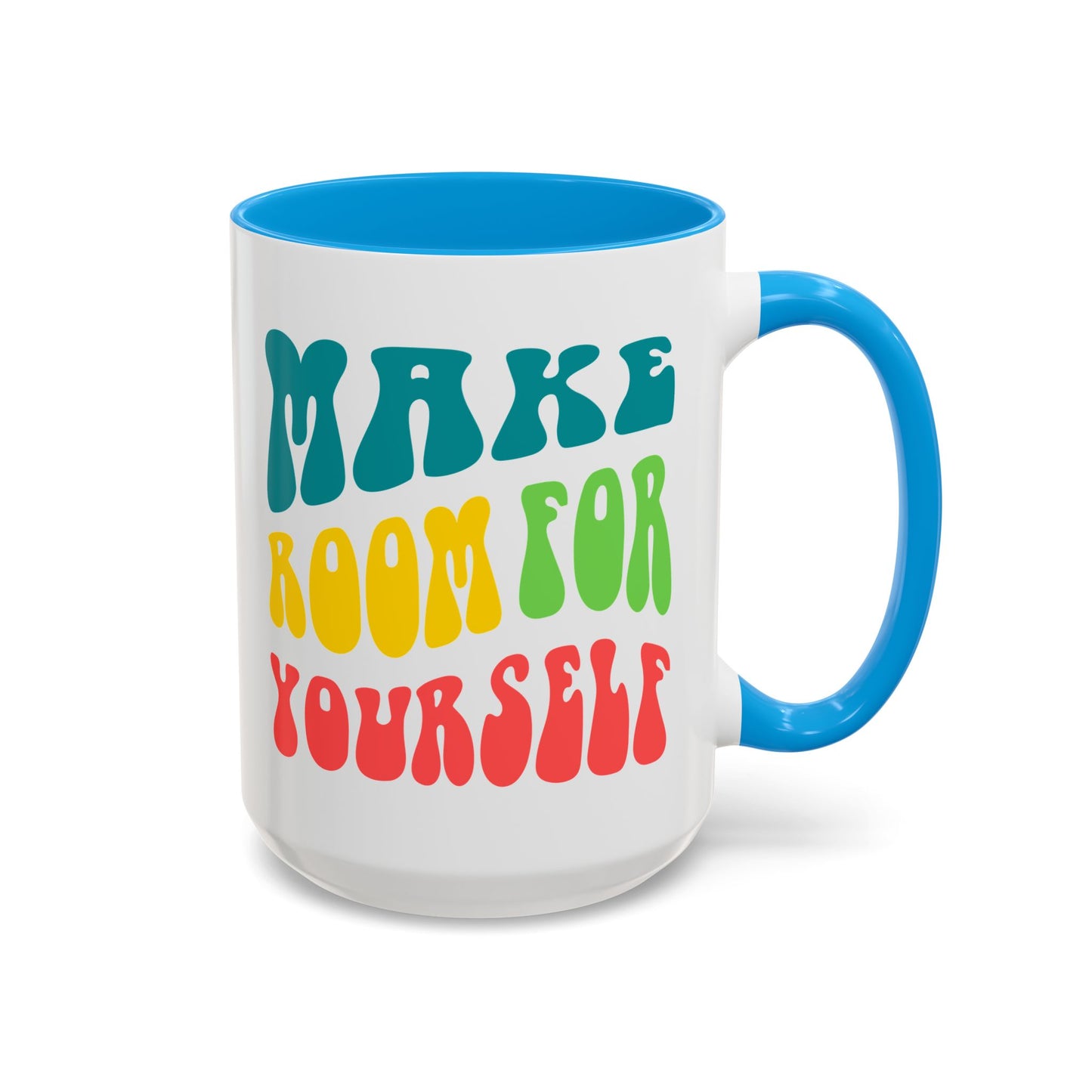 Make Room For Yourself – Retro Affirmation Accent Mug (11oz/15oz)