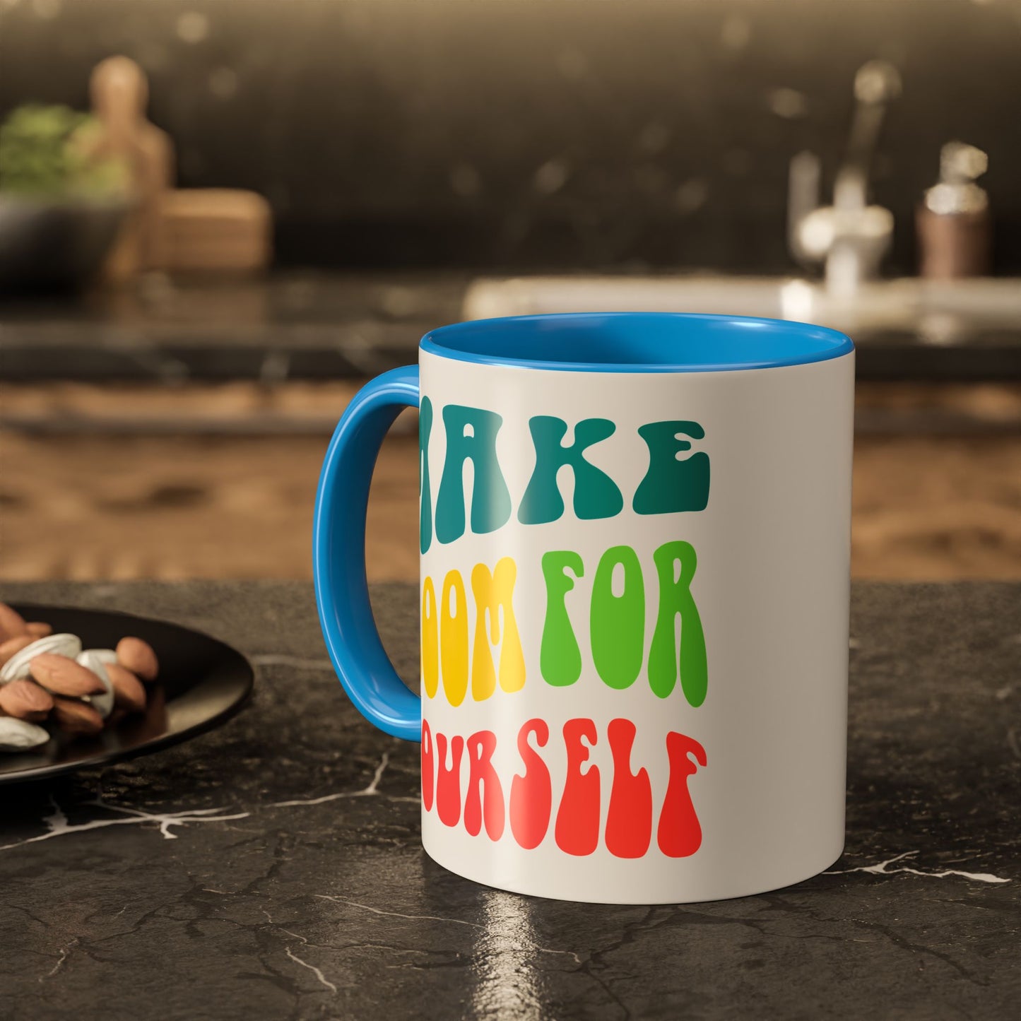 Make Room For Yourself – Retro Affirmation Accent Mug (11oz/15oz)