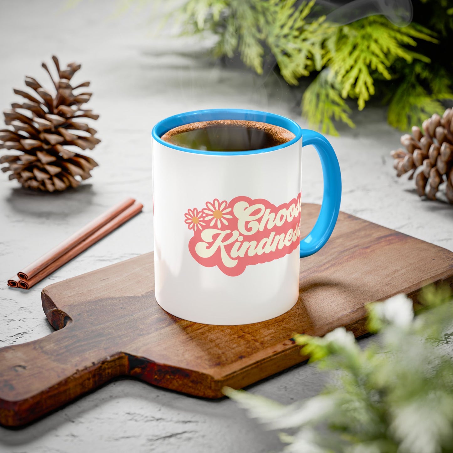 Choose Kindness Retro Accent Mug (11oz/15oz)
