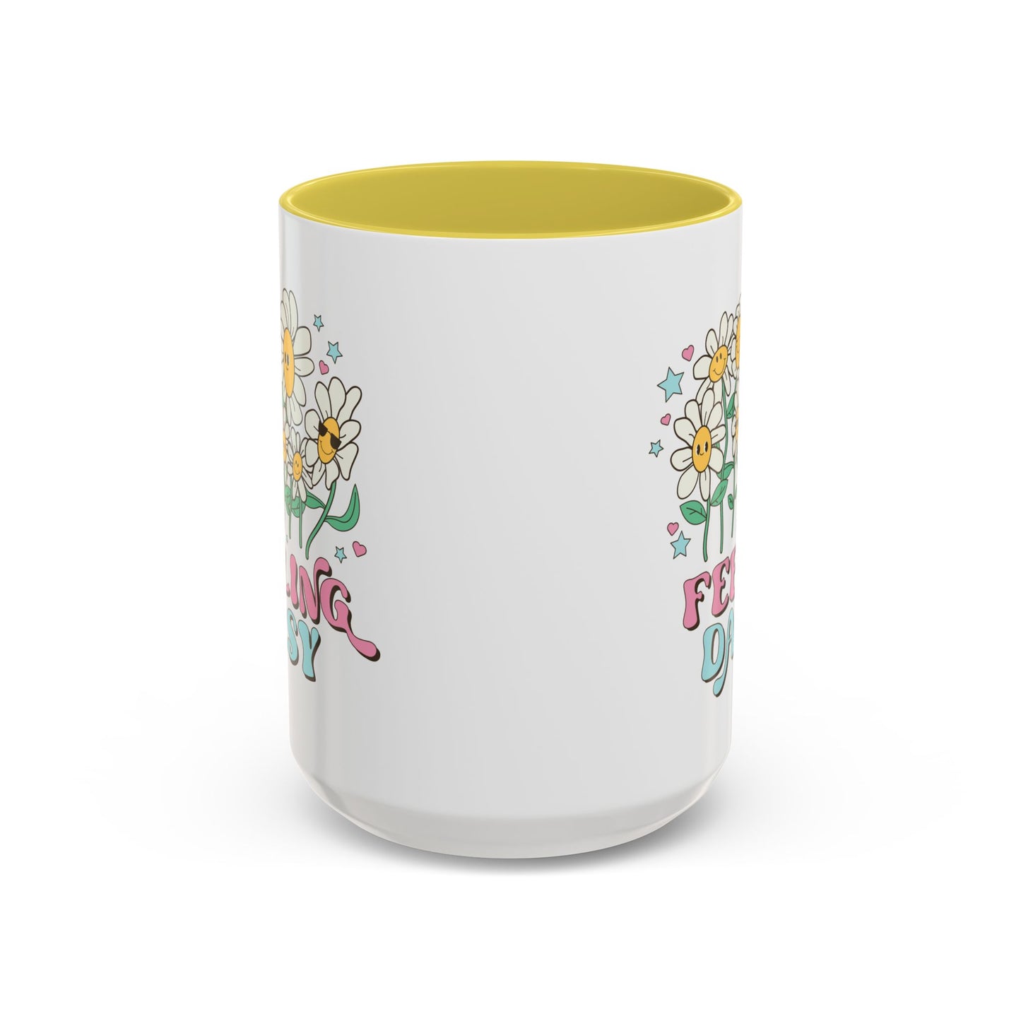 Feeling Daisy – Groovy Floral Accent Mug (11oz/15oz)