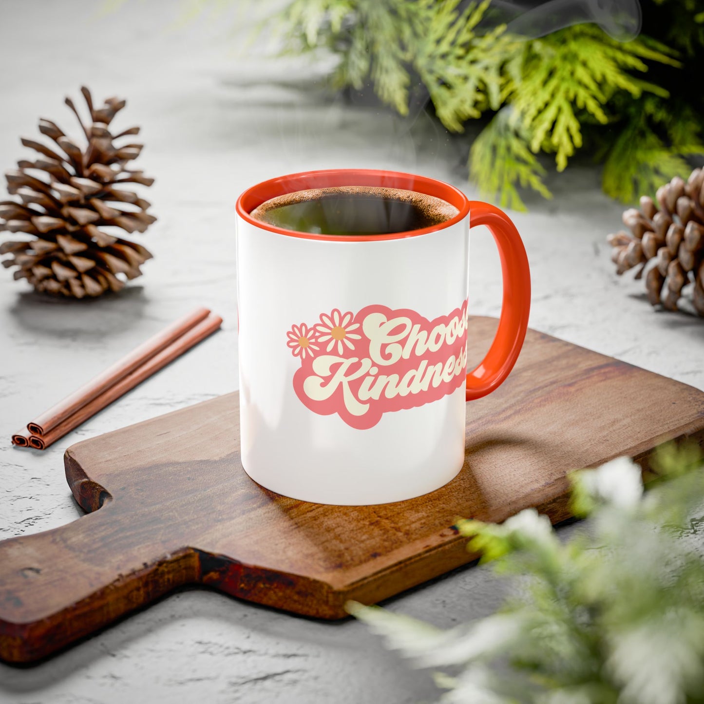 Choose Kindness Retro Accent Mug (11oz/15oz)