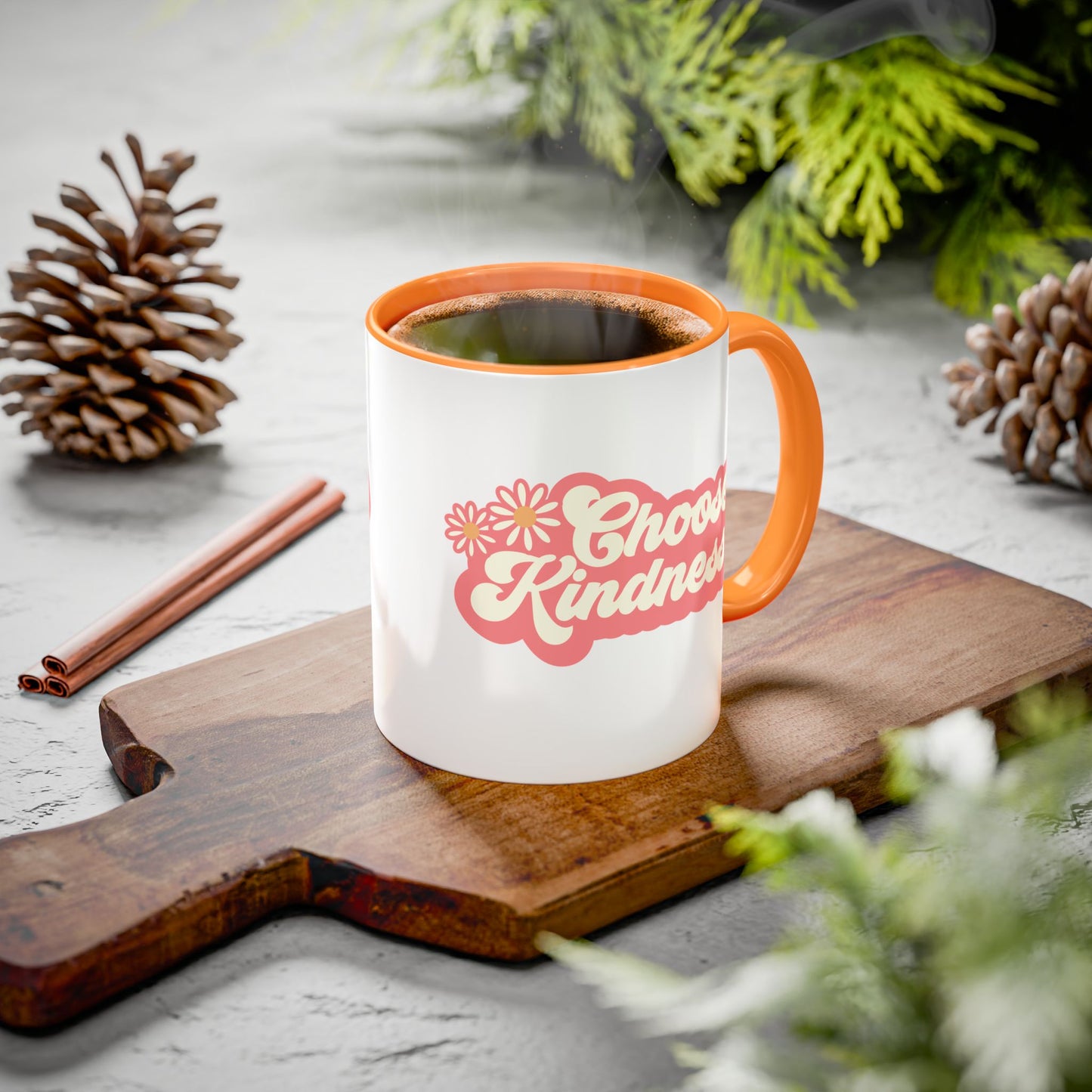 Choose Kindness Retro Accent Mug (11oz/15oz)