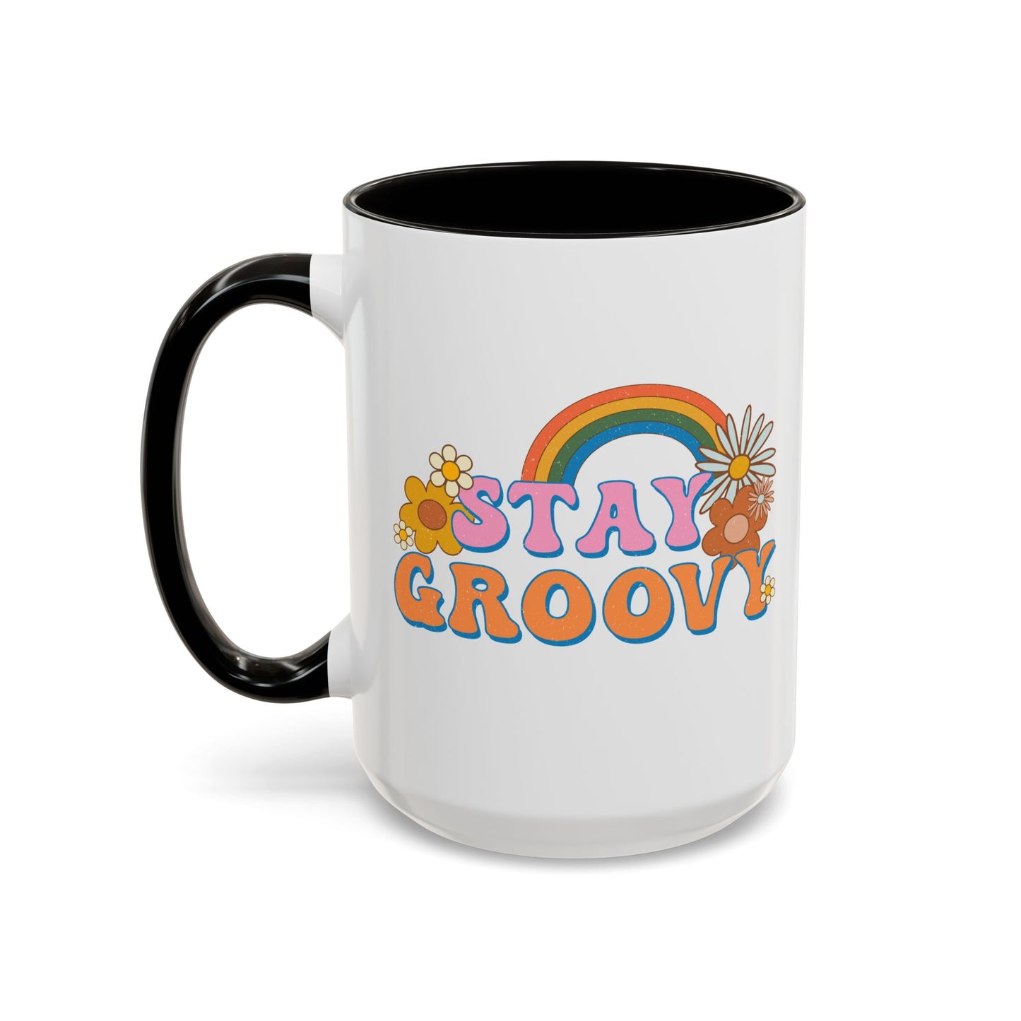 Stay Groovy Coffee Mug – Accent (11/15oz, 9 Colors)