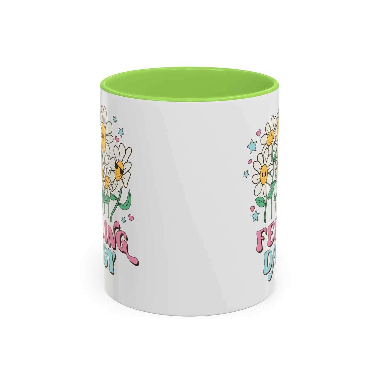 Feeling Daisy – Groovy Floral Accent Mug (11oz/15oz)